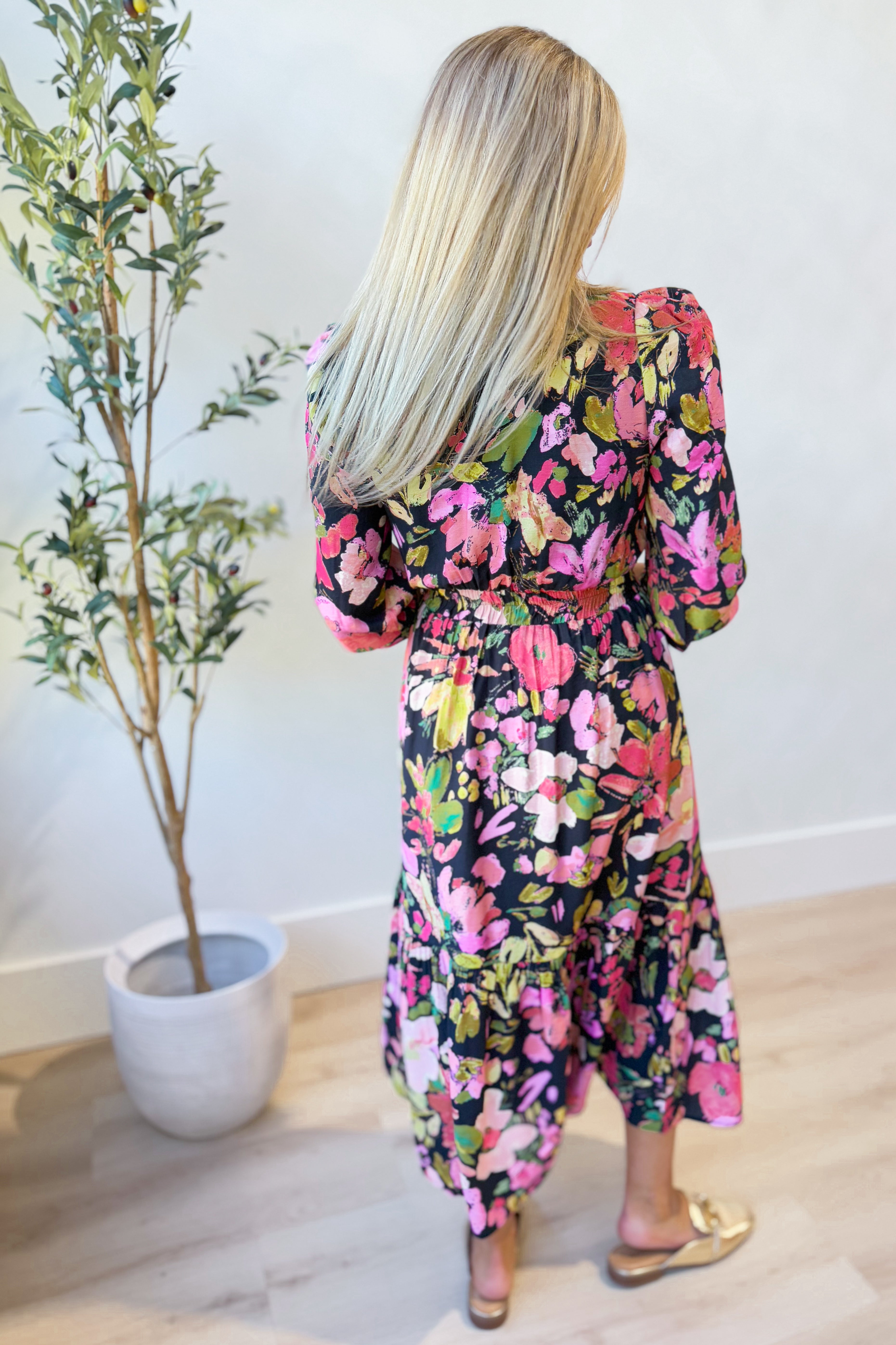 Nikki Floral Garden Maxi Dress - Be You Boutique