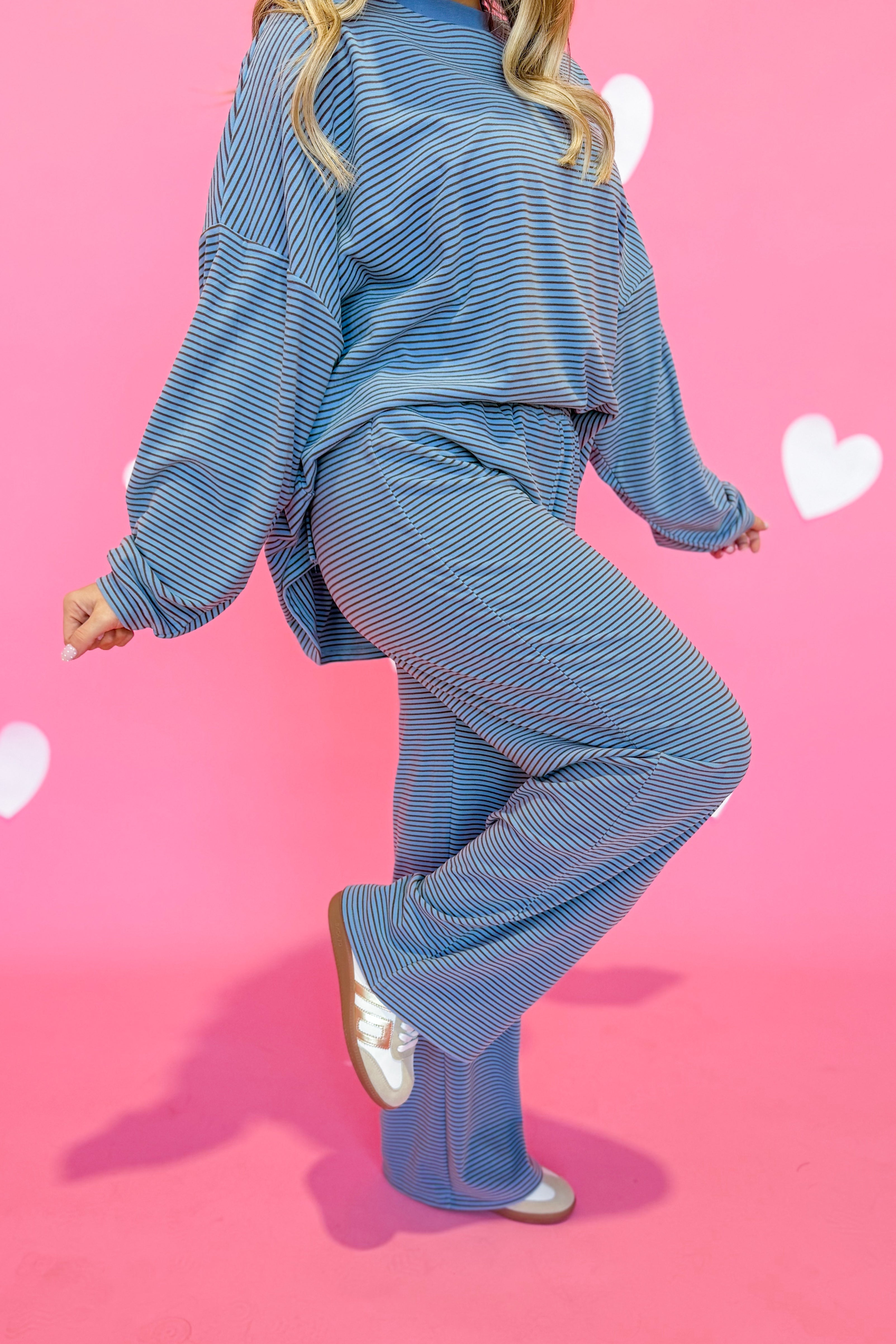 Ella Striped Long Pant - Be You Boutique