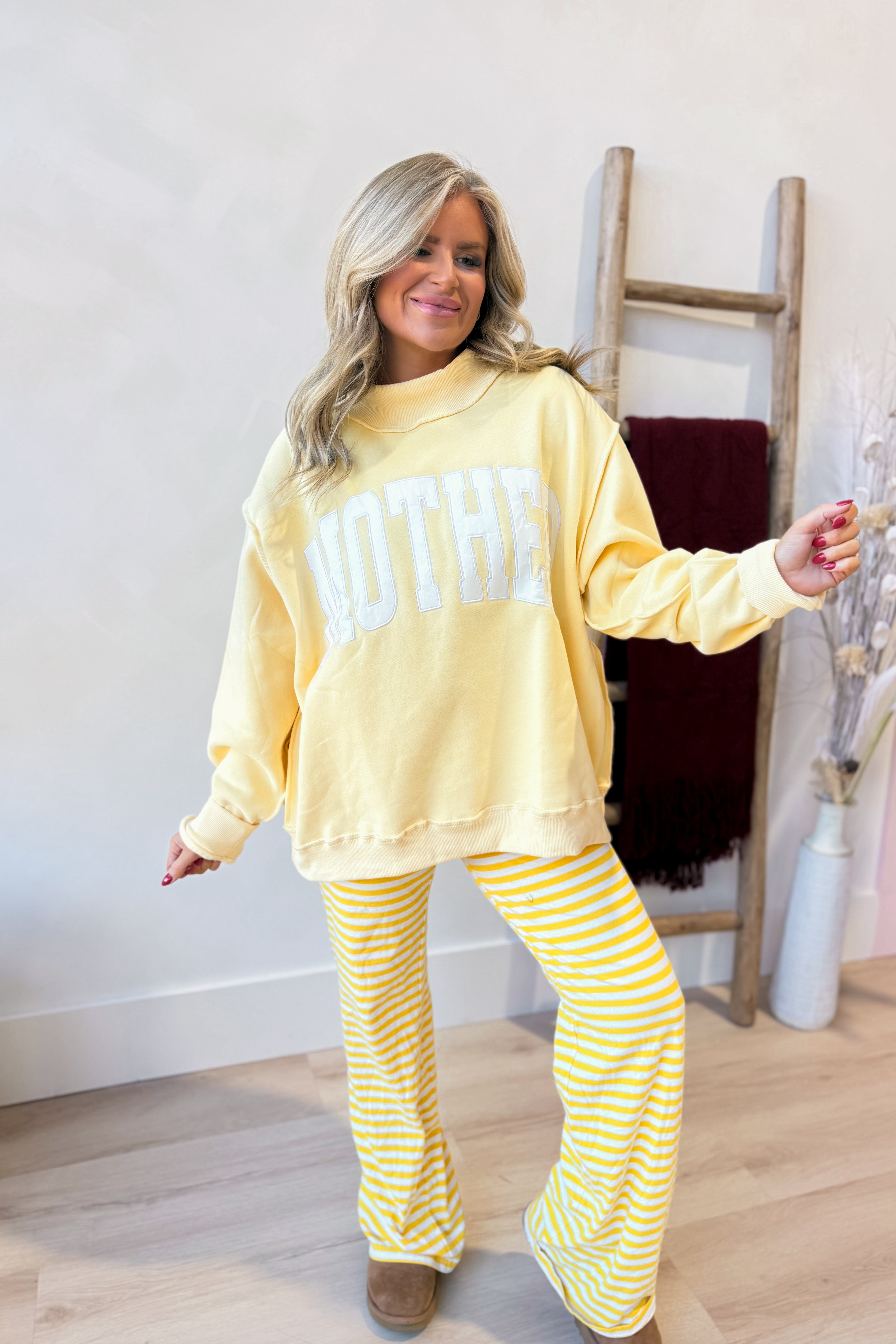 Mother Mock Neck Embroidered Sweatshirt - Be You Boutique