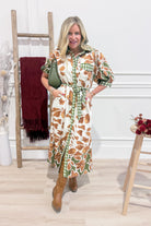 Holly Botanical Print Midi Dress - Be You Boutique