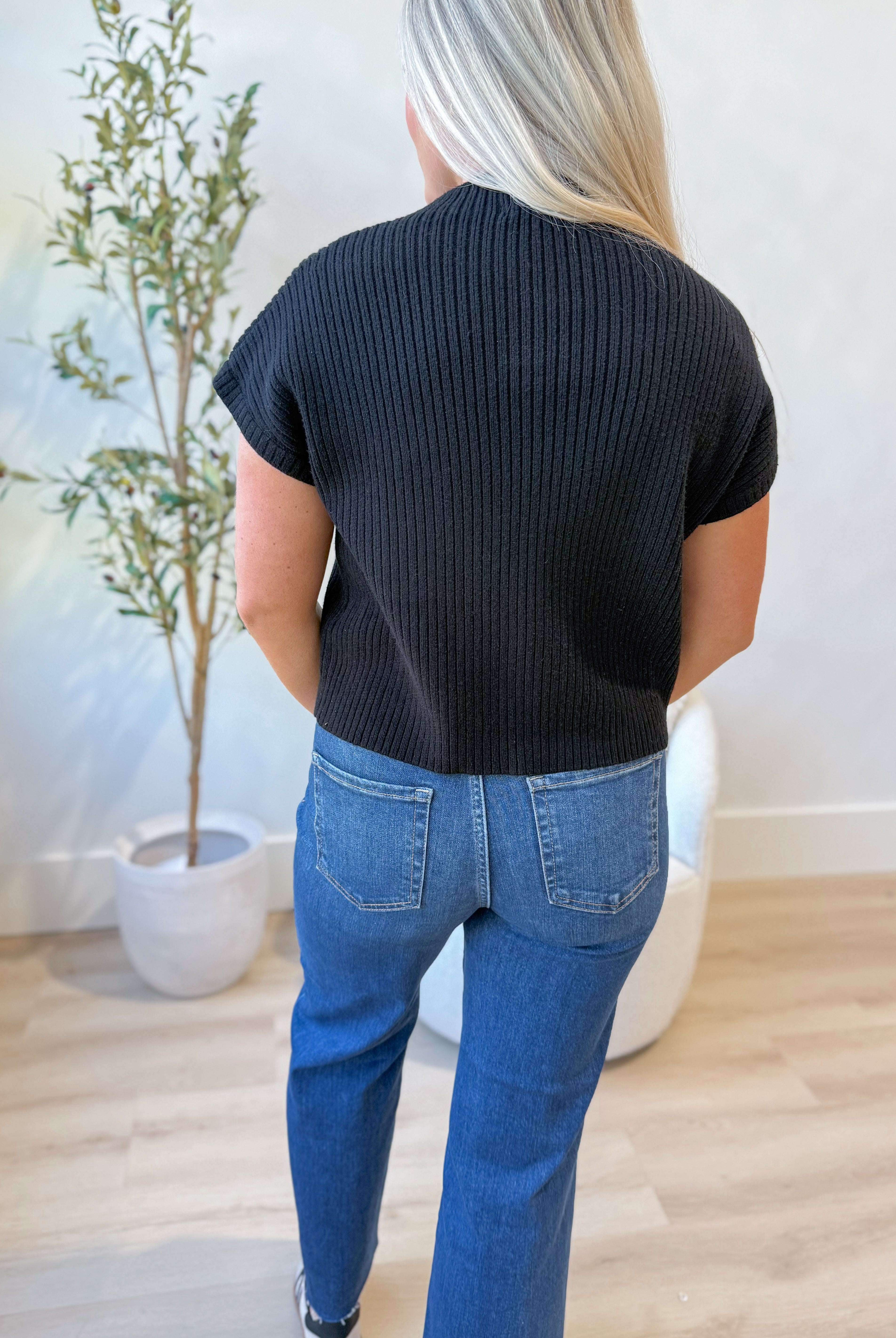 Megan Ribbed Front Pocket Sweater Top - Be You Boutique