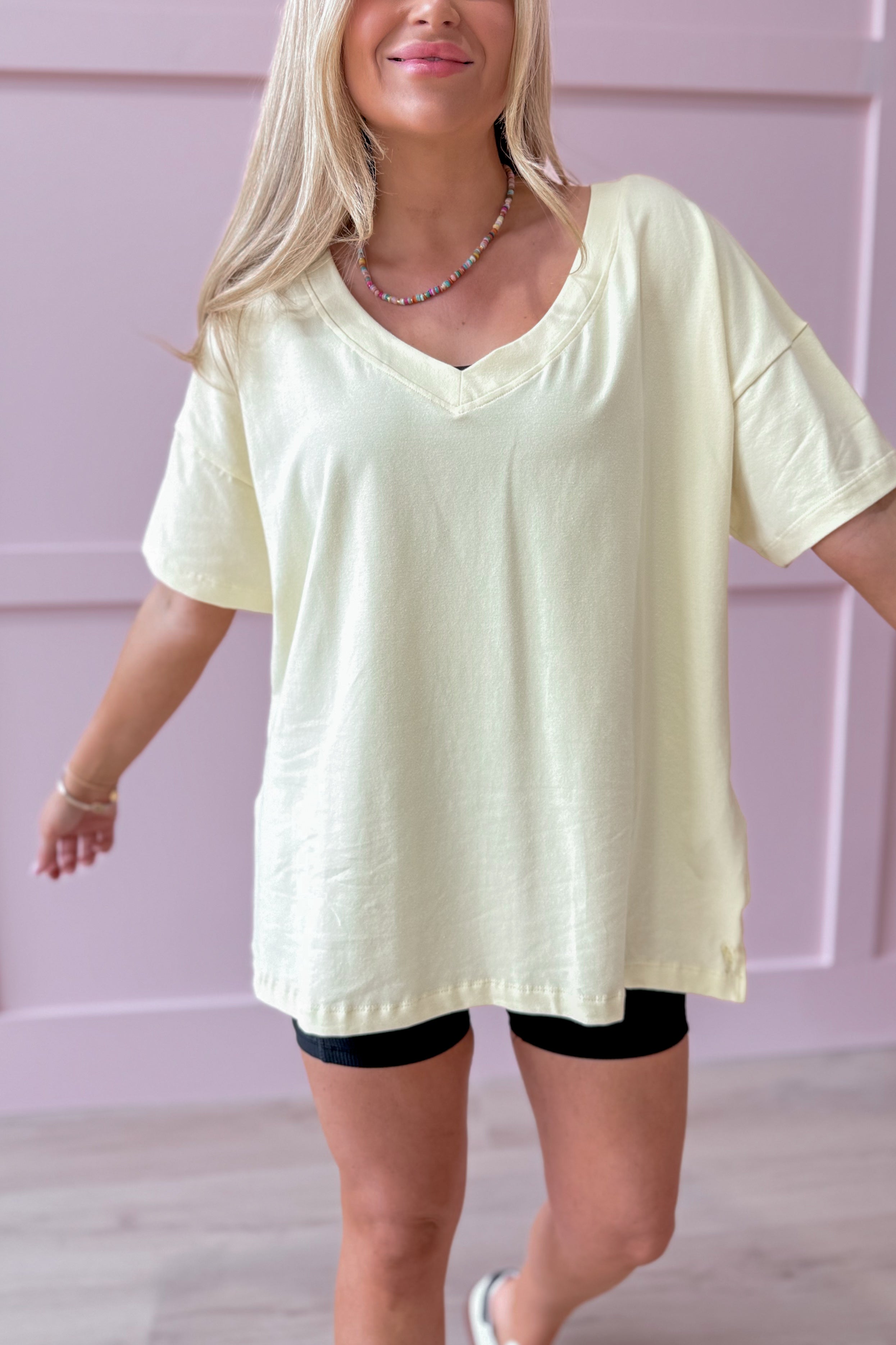 Laney Cotton Oversized Short Sleeve Top - Be You Boutique