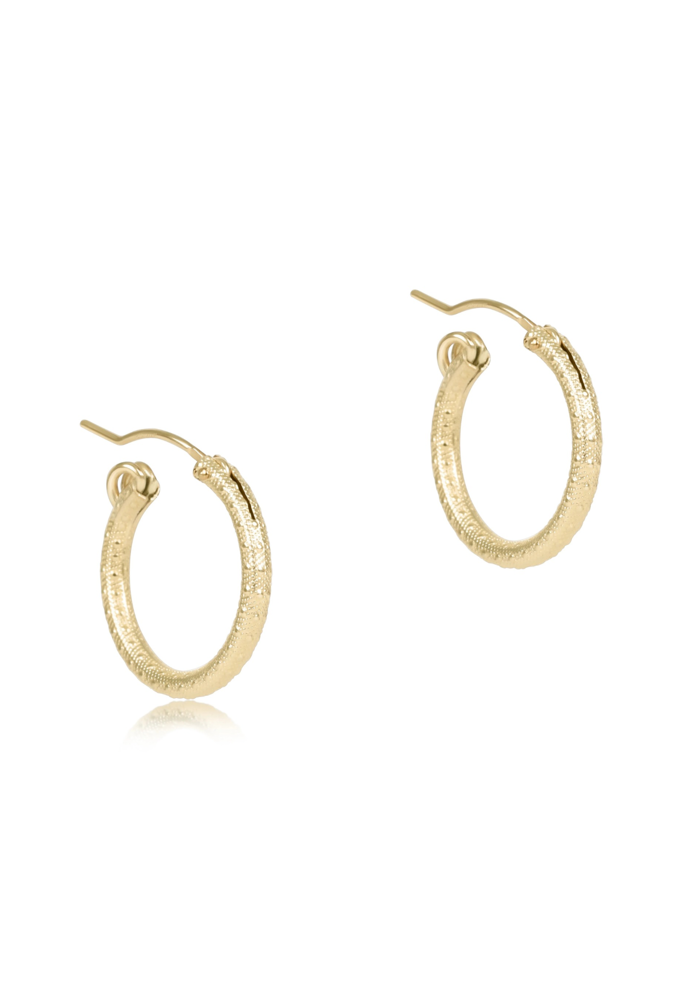 Enewton .5" Texture Round Gold Hoop - Be You Boutique
