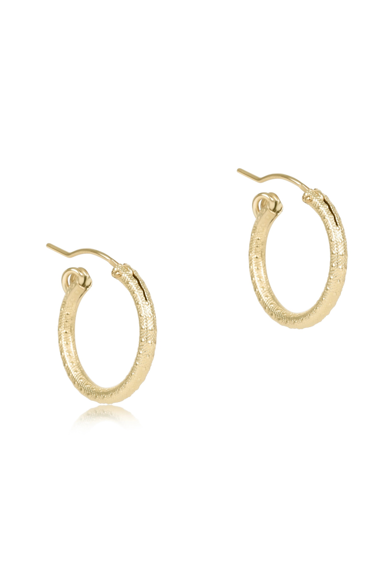 Enewton .5" Texture Round Gold Hoop - Be You Boutique