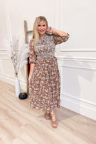 Carson Bubble Sleeve Floral Dress - Be You Boutique