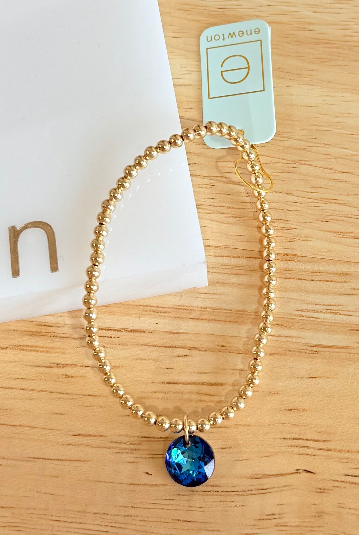 Enewton 3mm classic birthstone bracelet featuring colorful gemstones on a delicate silver chain.