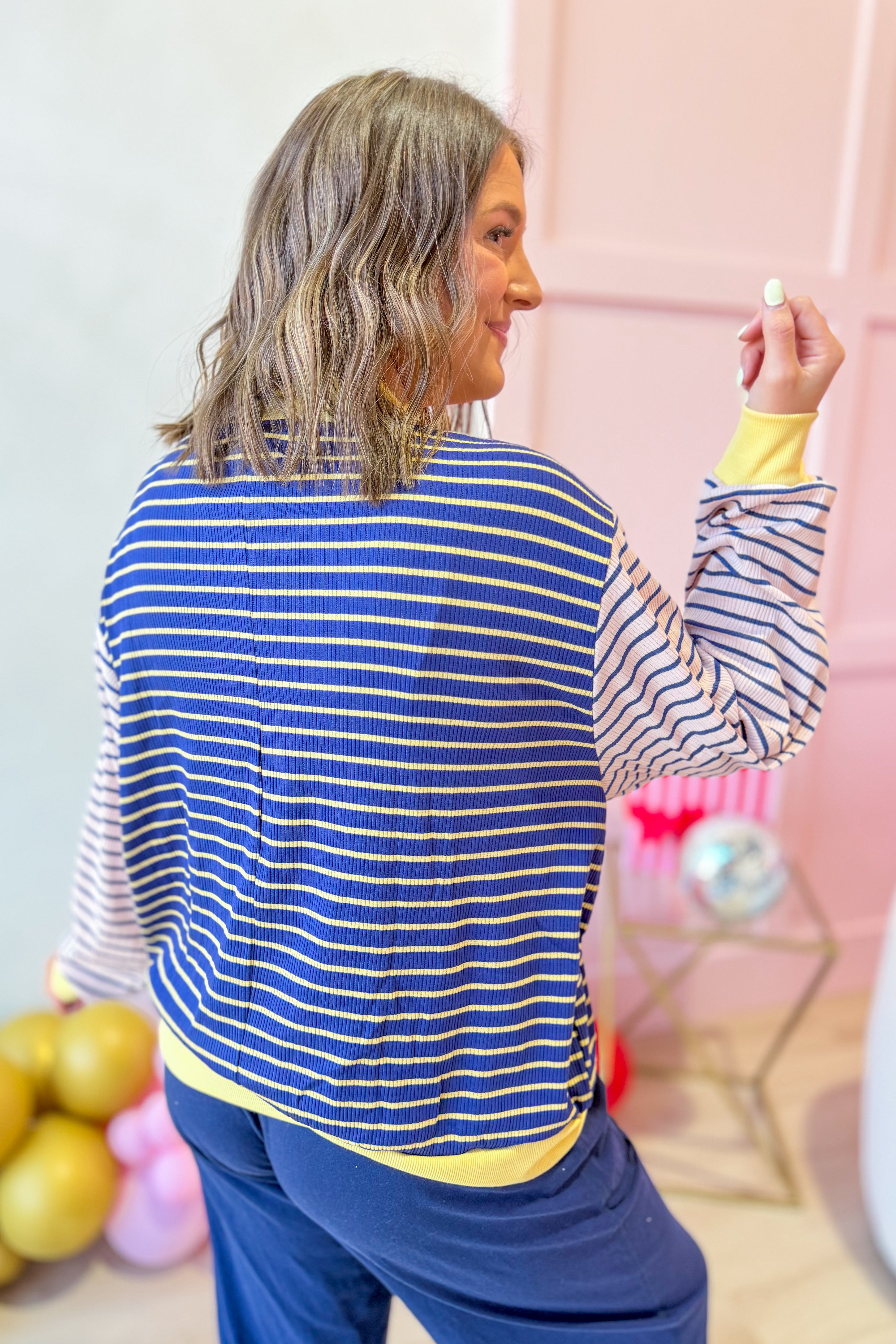 Linus Striped Multi Color Top - Be You Boutique