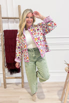Victoria Floral Printed Quilted Jacket - Be You Boutique