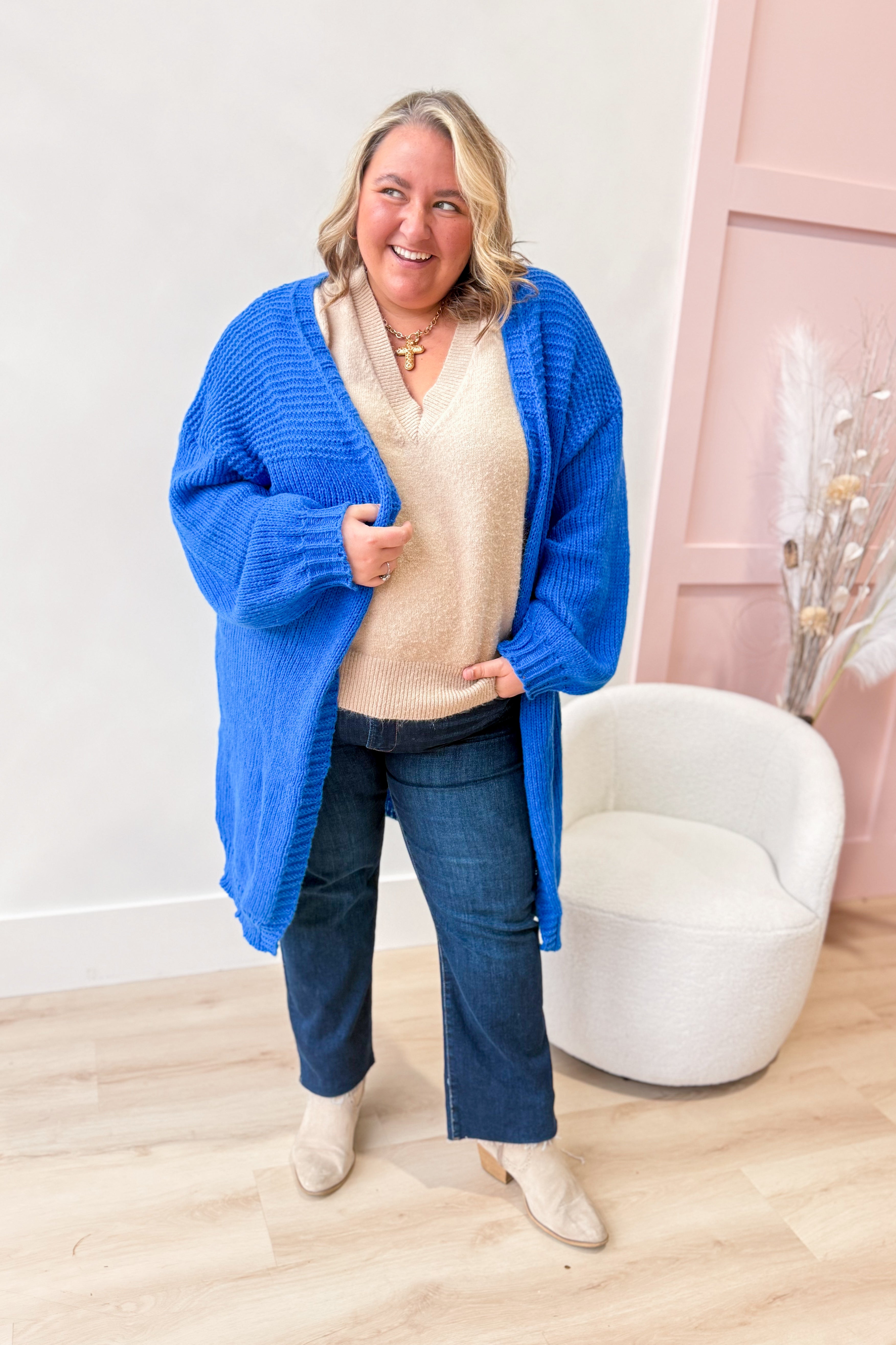 Lindsey Knitted Sweater Cardigan - Be You Boutique