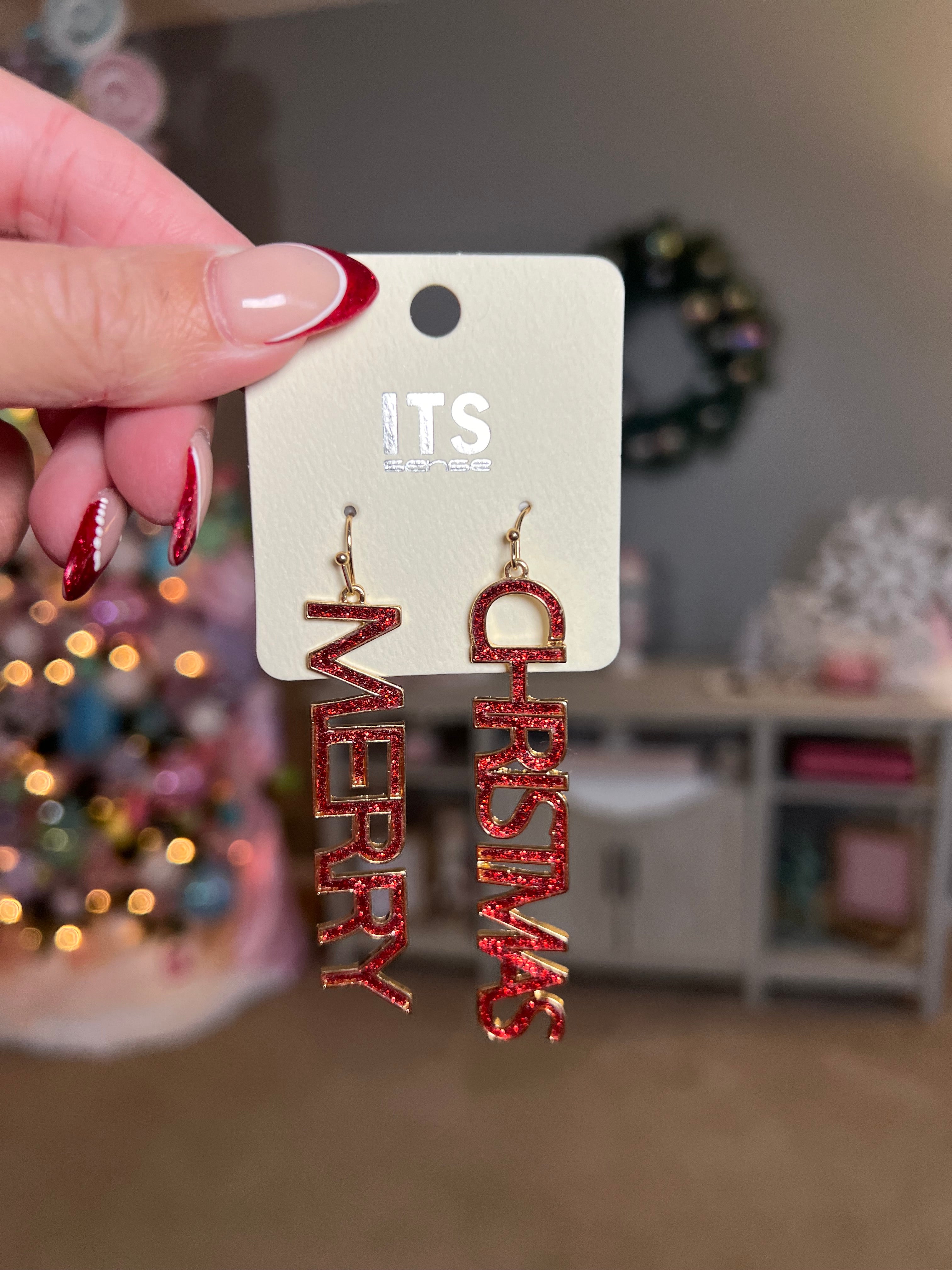 Merry Christmas Earrings - Be You Boutique