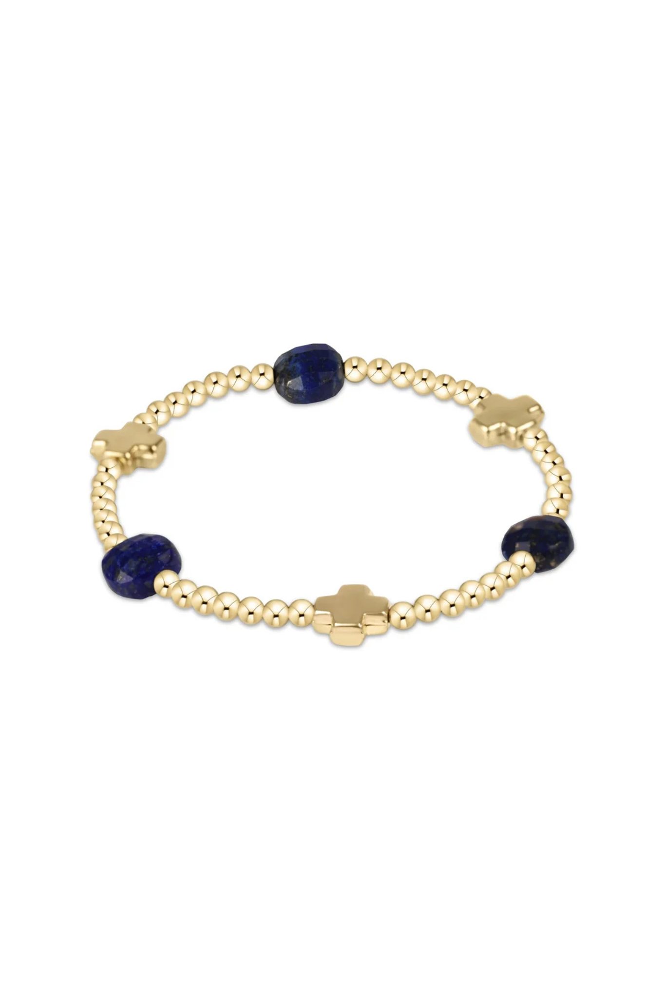 Enewton Lapis Signature Cross Admire Gold Pattern 3mm Bracelet - Be You Boutique