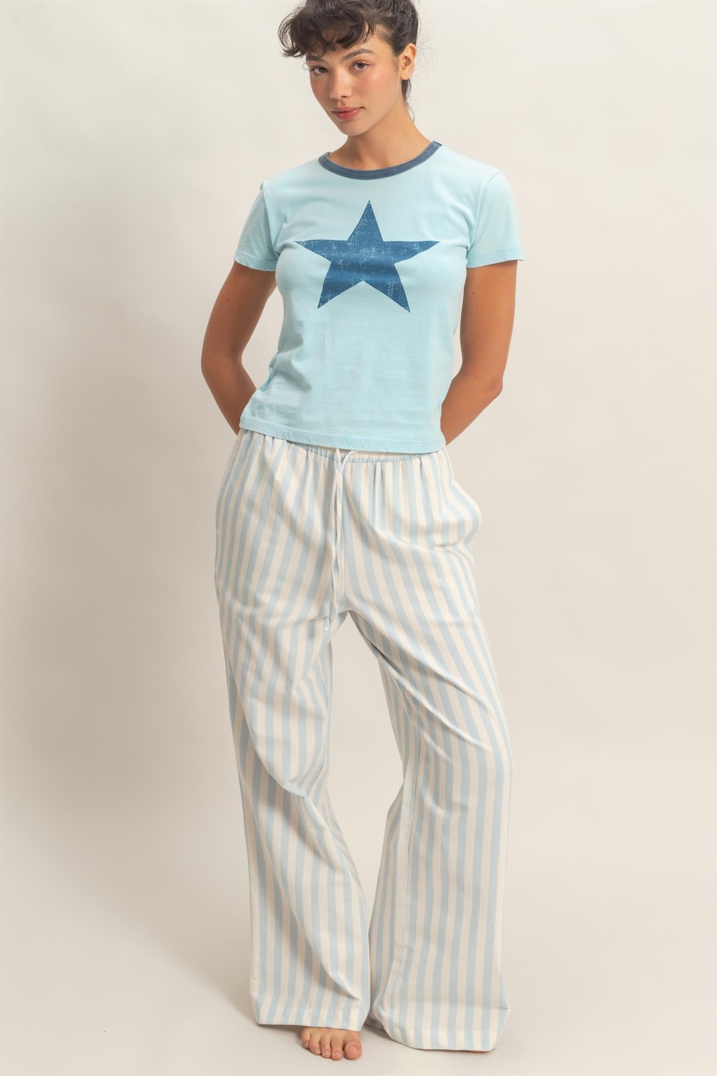 Hannah Striped Straight Leg Pant - Be You Boutique