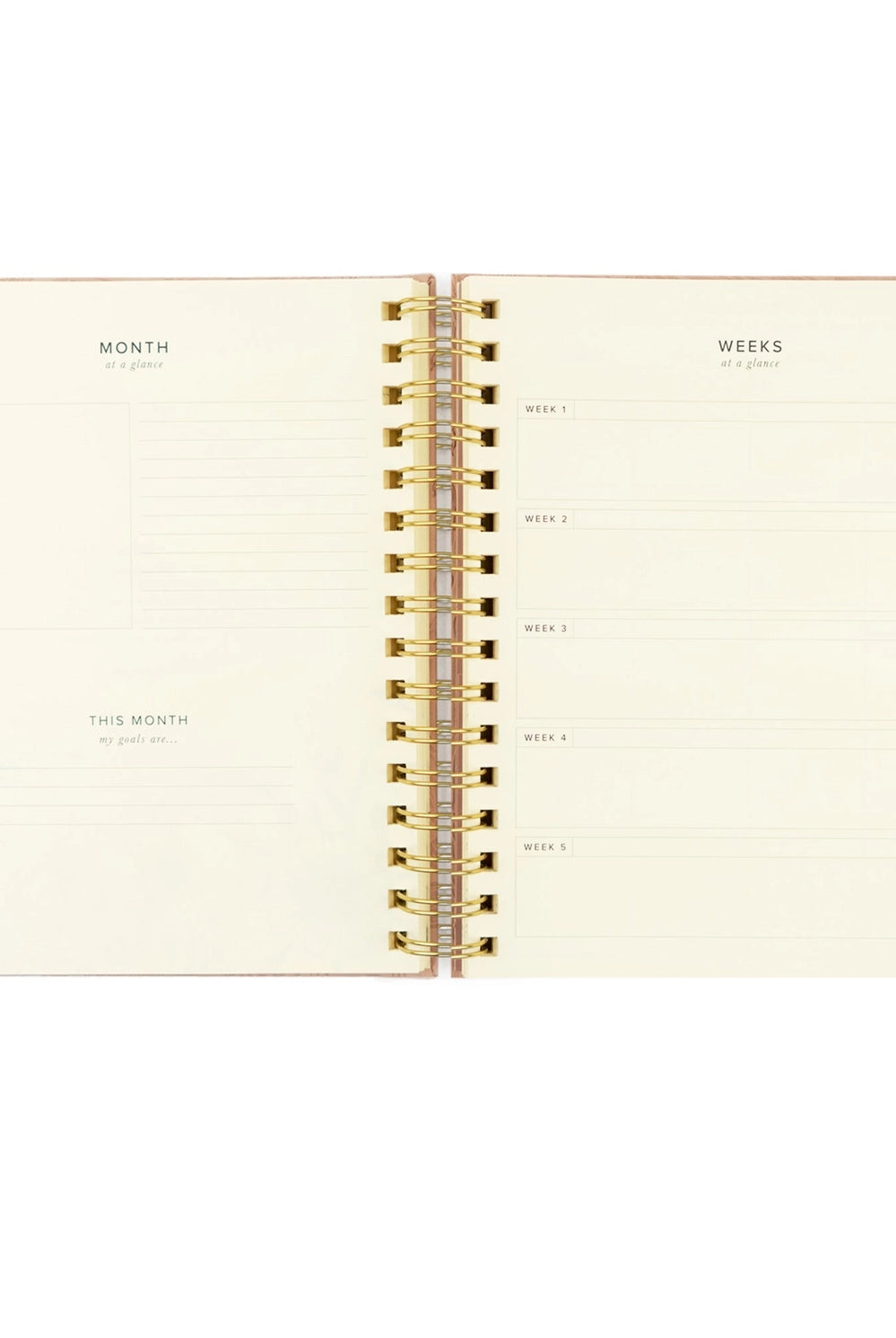 Undated 12-month planner from HOSANNA REVIVAL with a sleek cover, part of the Sonora 218 accessories collection.