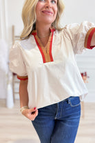 Tracey Solid Bubble Sleeve Top - Be You Boutique