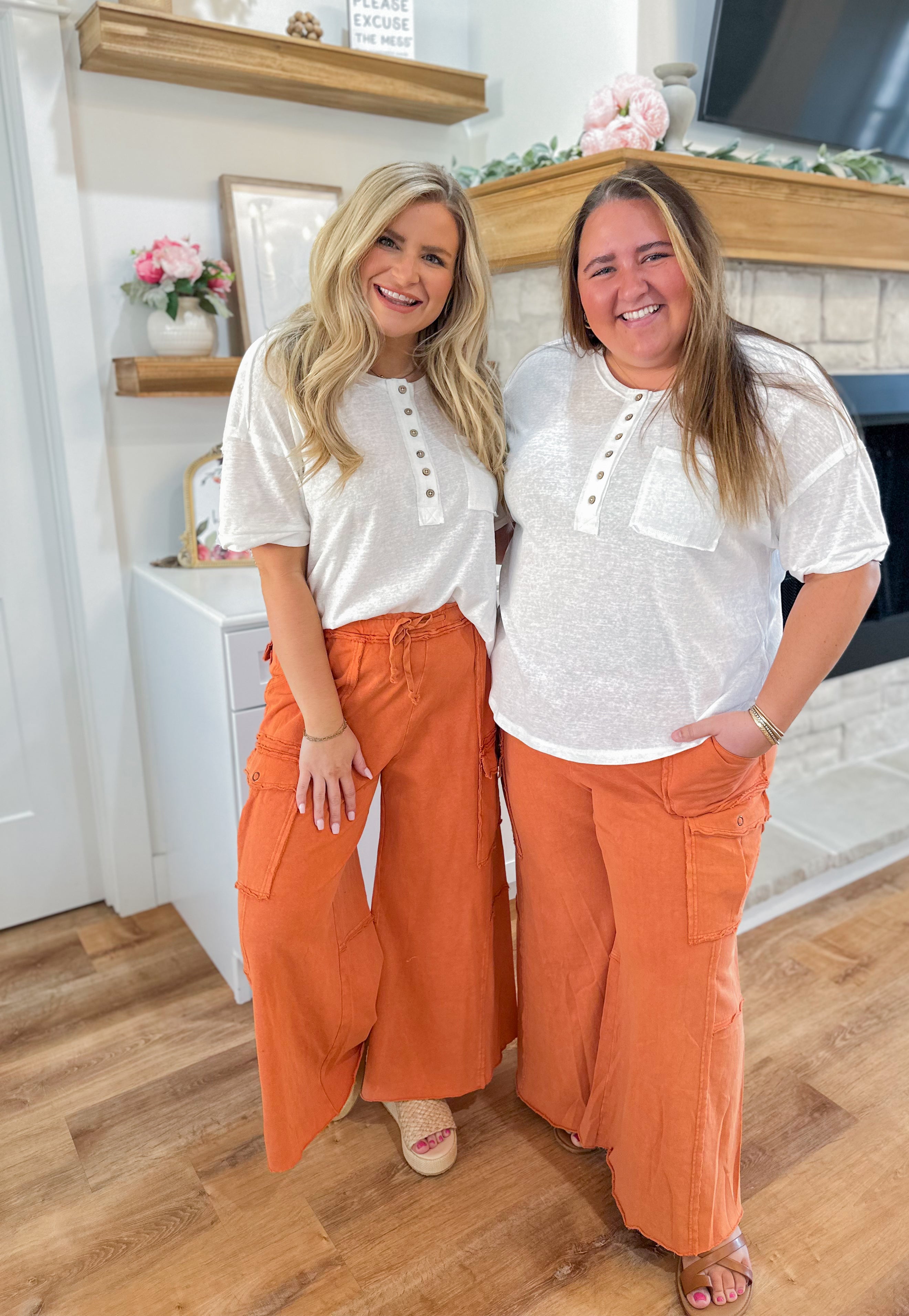 Mateo Mineral Washed Wide Leg Cargo Pants - Be You Boutique