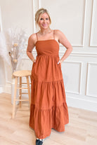Taylor Terracotta Ridge Maxi Dress - Be You Boutique