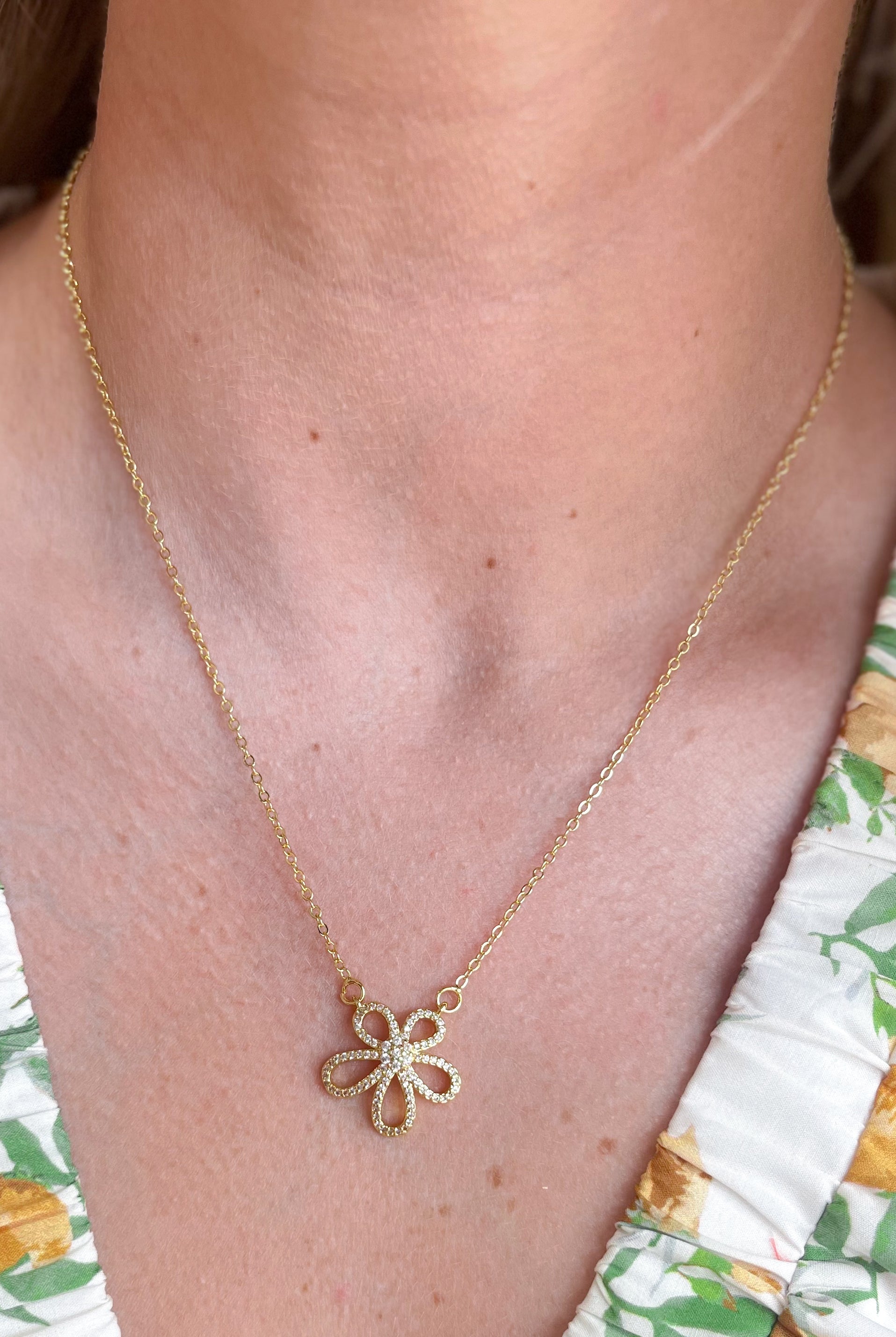 Treasure Jewels Flower Power Gold Necklace - Be You Boutique