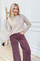 Jenna Bow Textured Knit Sweater - Be You Boutique