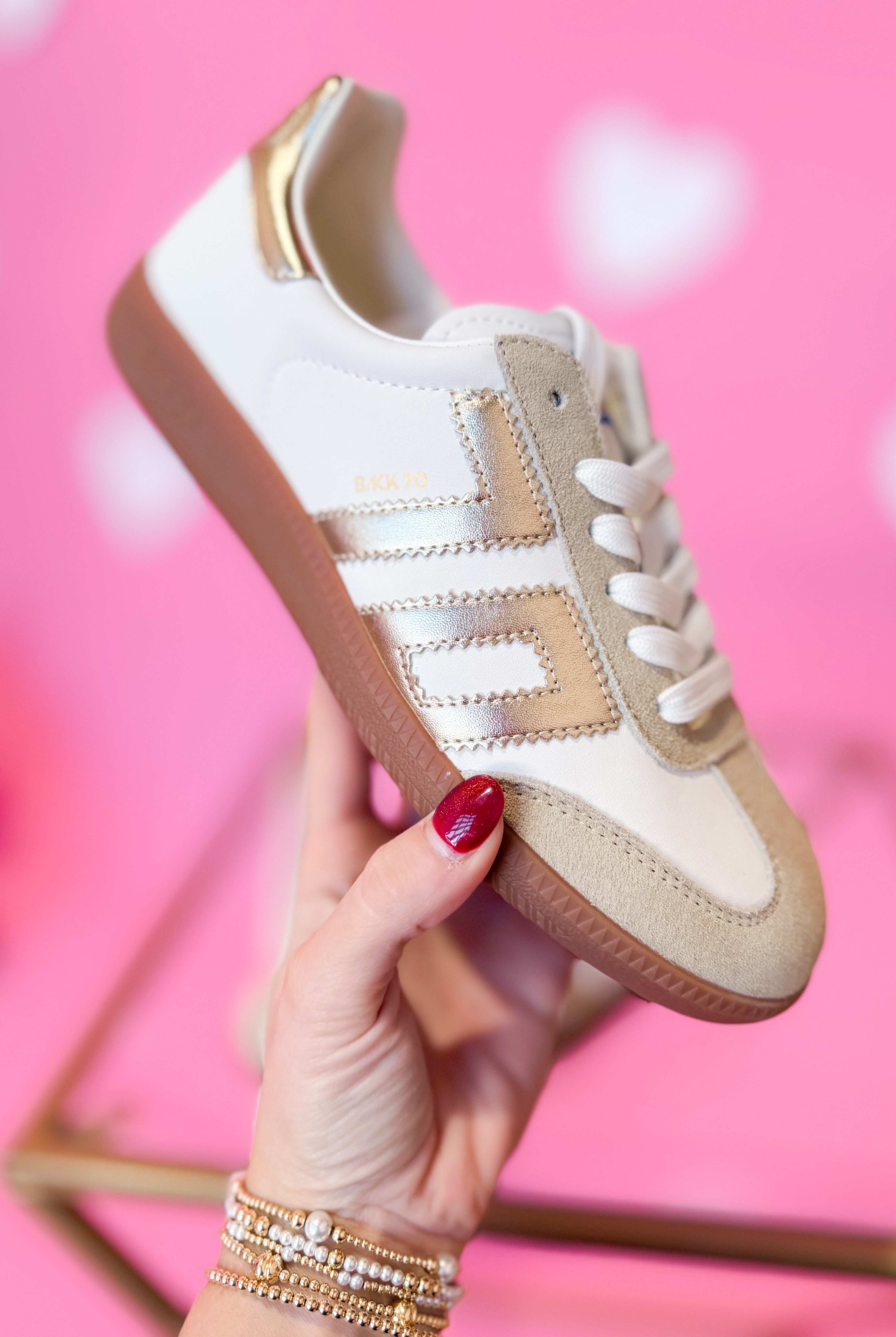 BACK 70 Cloud Sneaker in beige gold with 205 sneaker design, featuring a sleek, modern look and cushioned sole.