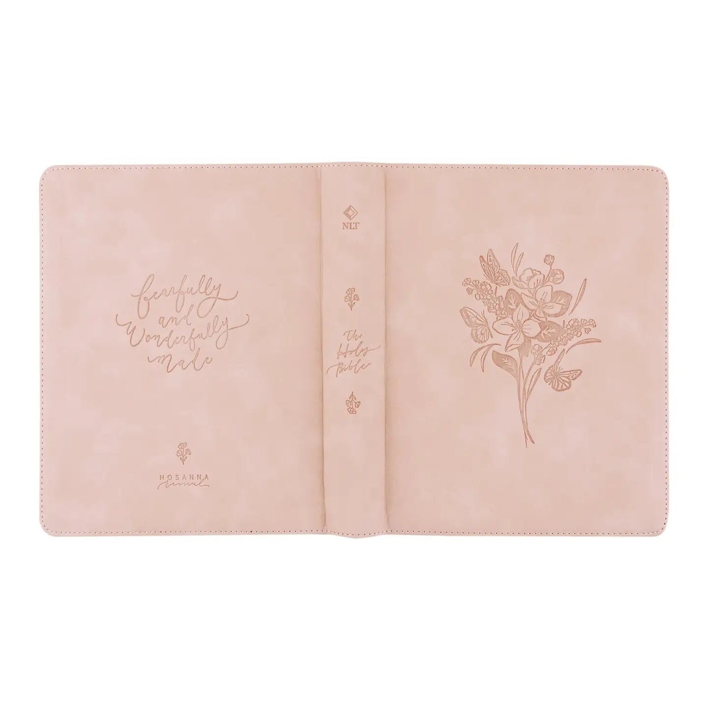 HOSANNA REVIVAL NLT Notetaking Bible with spiral binding and lined pages for scripture notes and personal reflections.