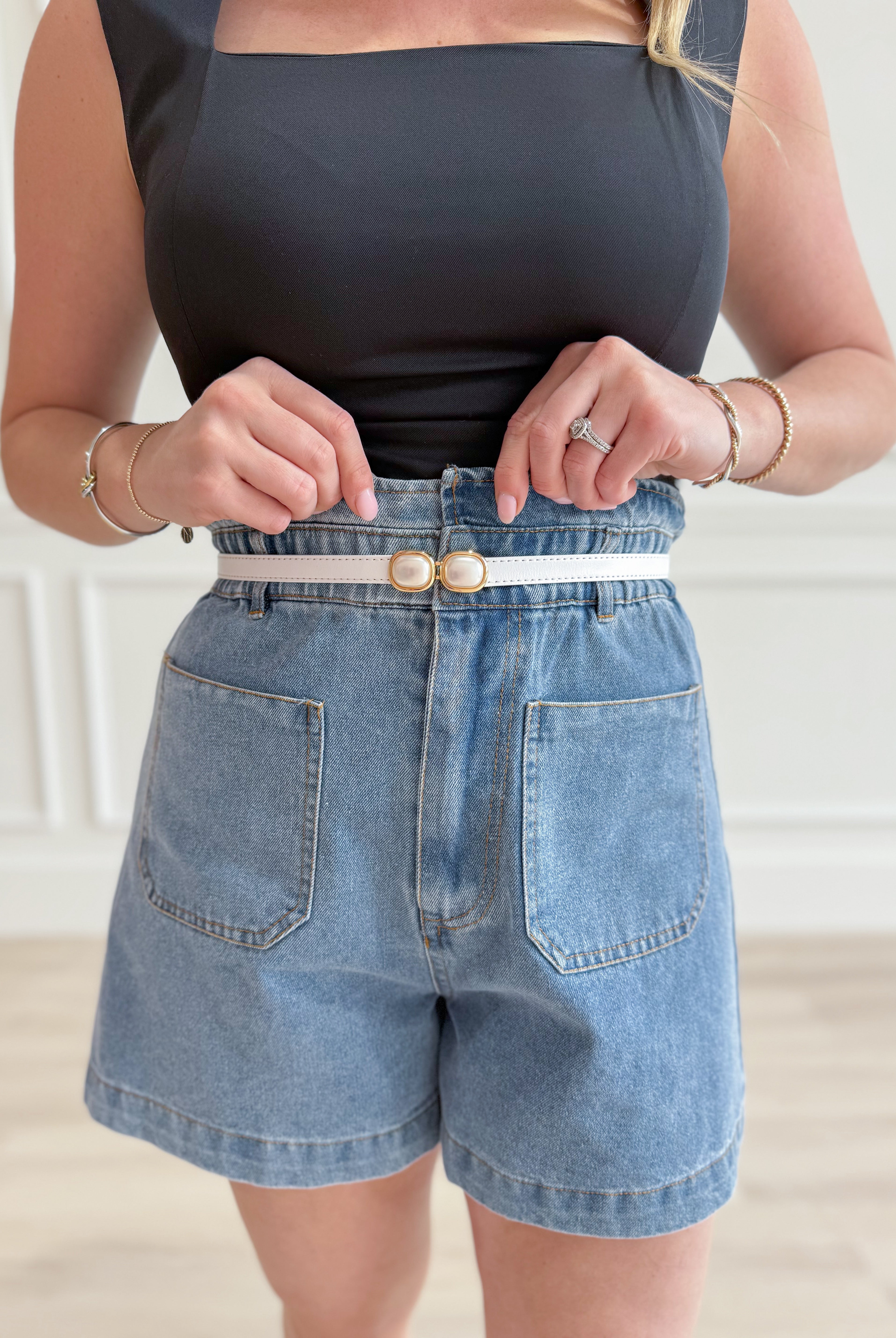 Pearl Buckle Belt (multi) - Be You Boutique