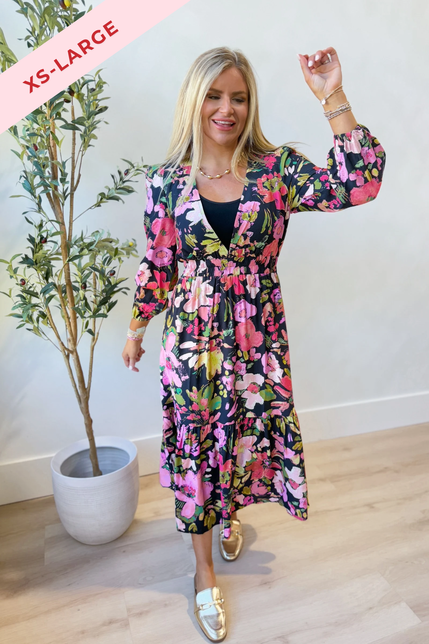 Nikki Floral Garden Maxi Dress - Be You Boutique
