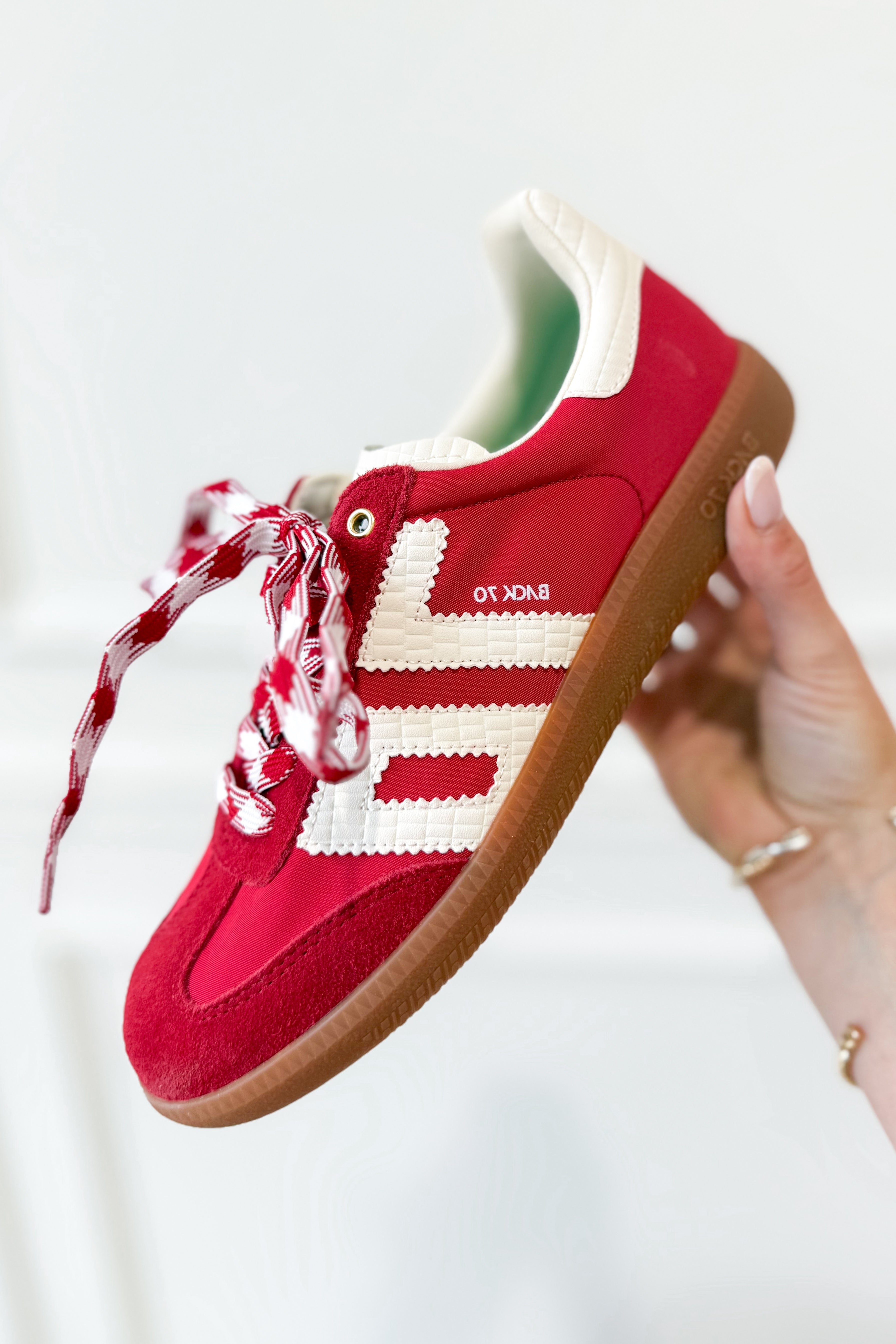 BACK 70 Ghost Sneakers in Red Milk, 205 Sneakers style, featuring vibrant red color and modern design details.