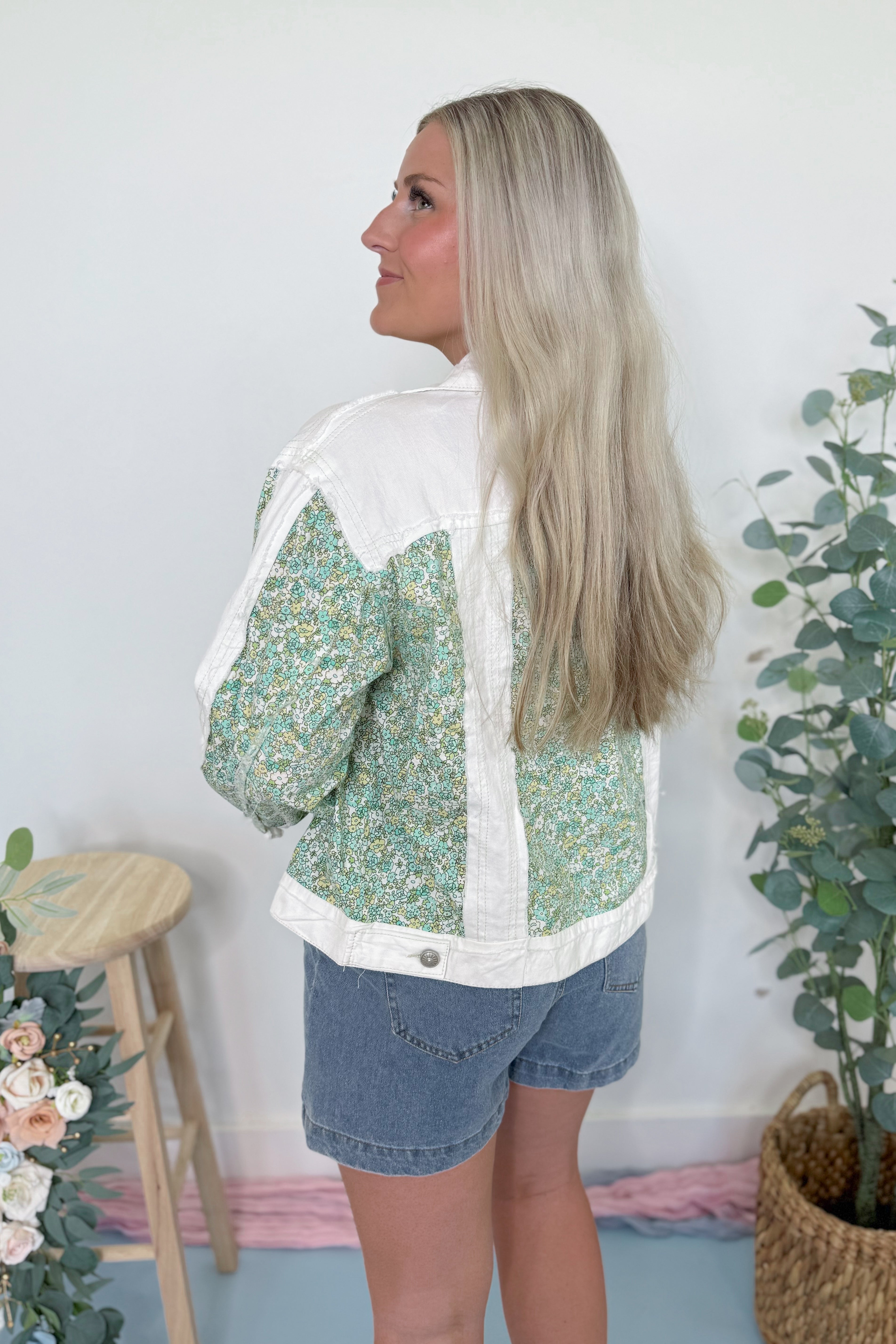 Carenda Long Sleeve Denim Patch Jacket Top - Be You Boutique
