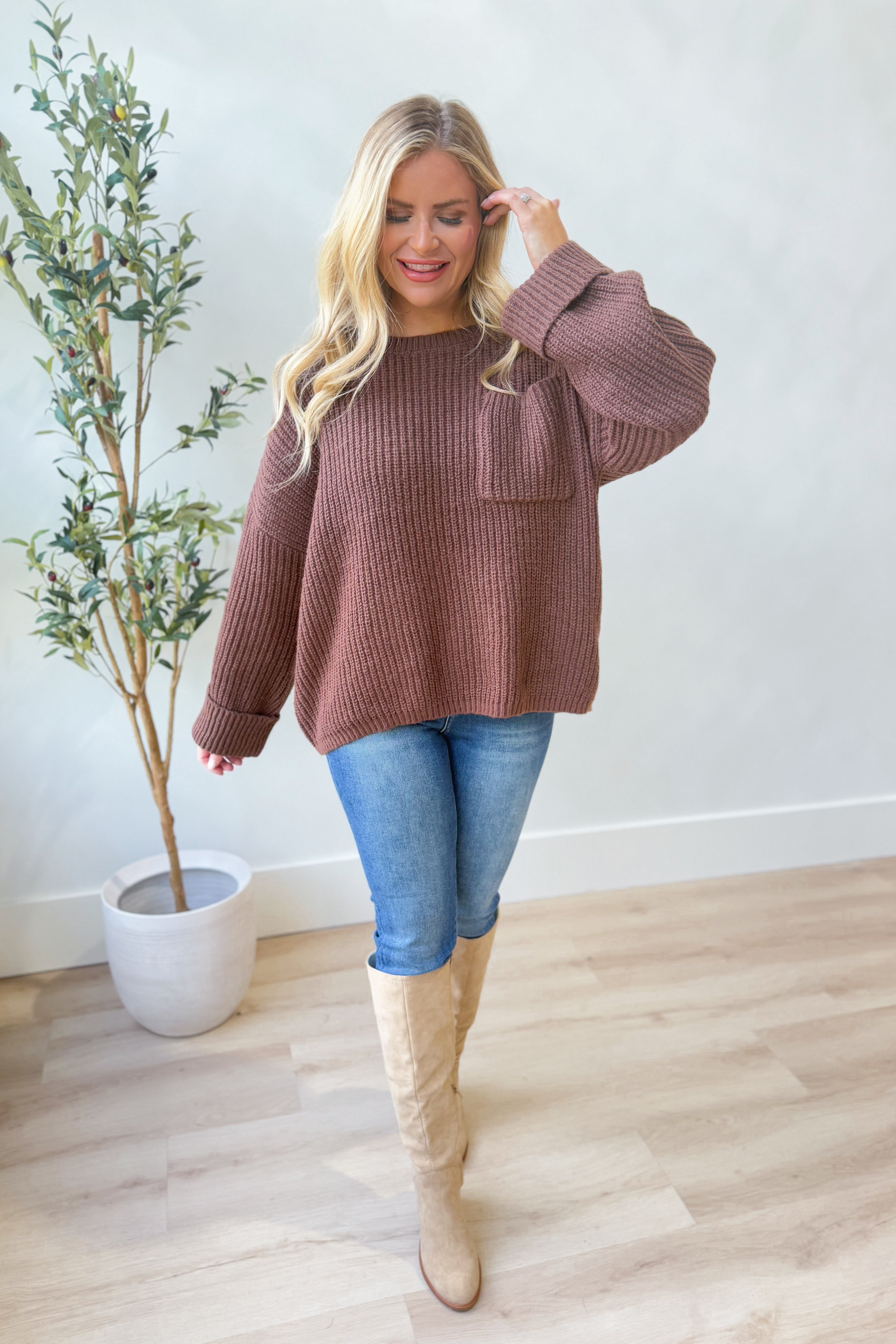 London Oversized Knitted Sweater Top - Be You Boutique