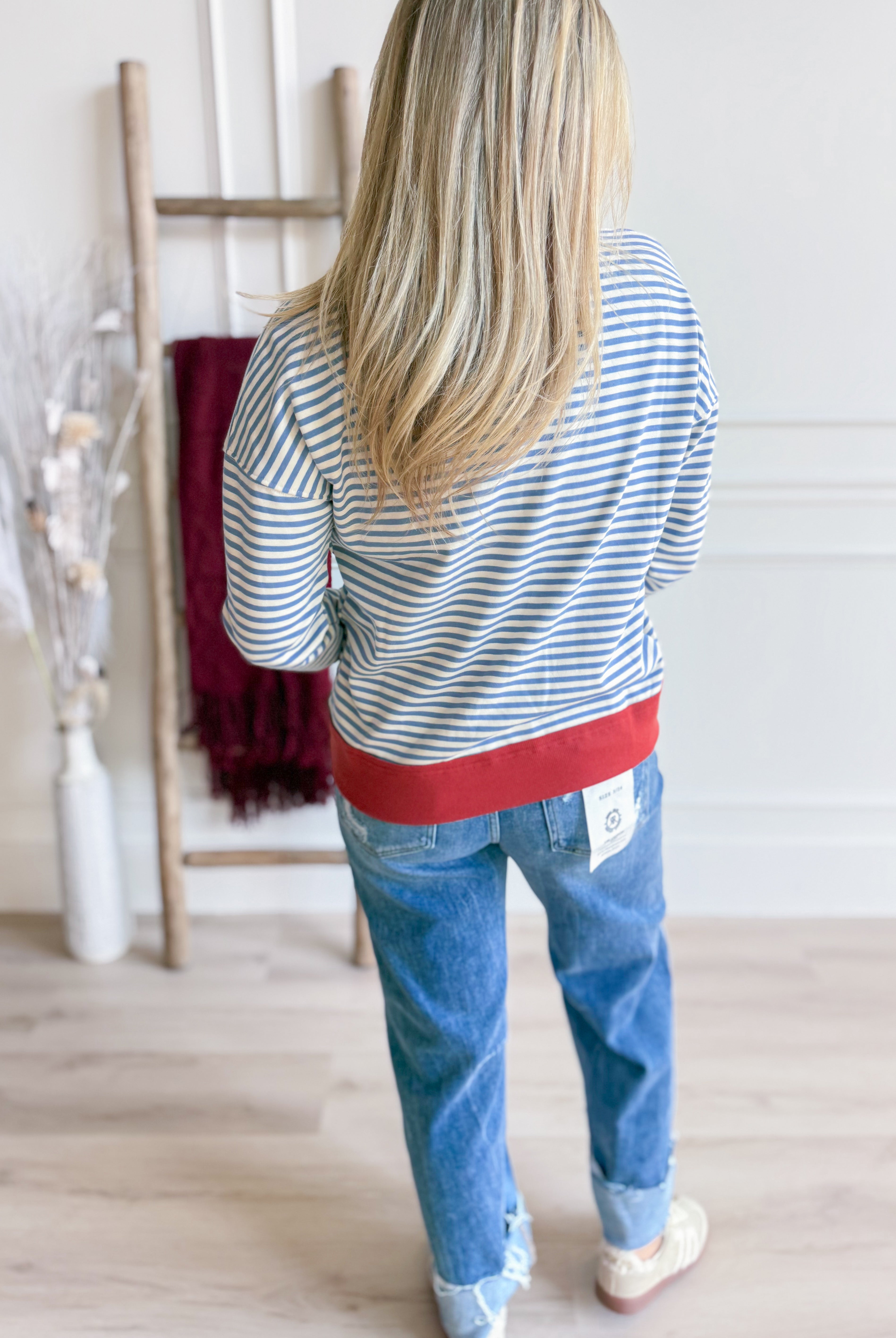 Bethany Striped Long Sleeve Top - Be You Boutique