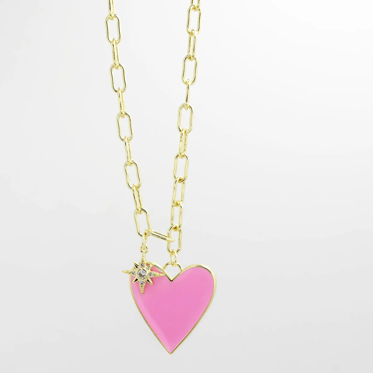 Treasure Jewels Enamel Heart and Star Necklace - Be You Boutique