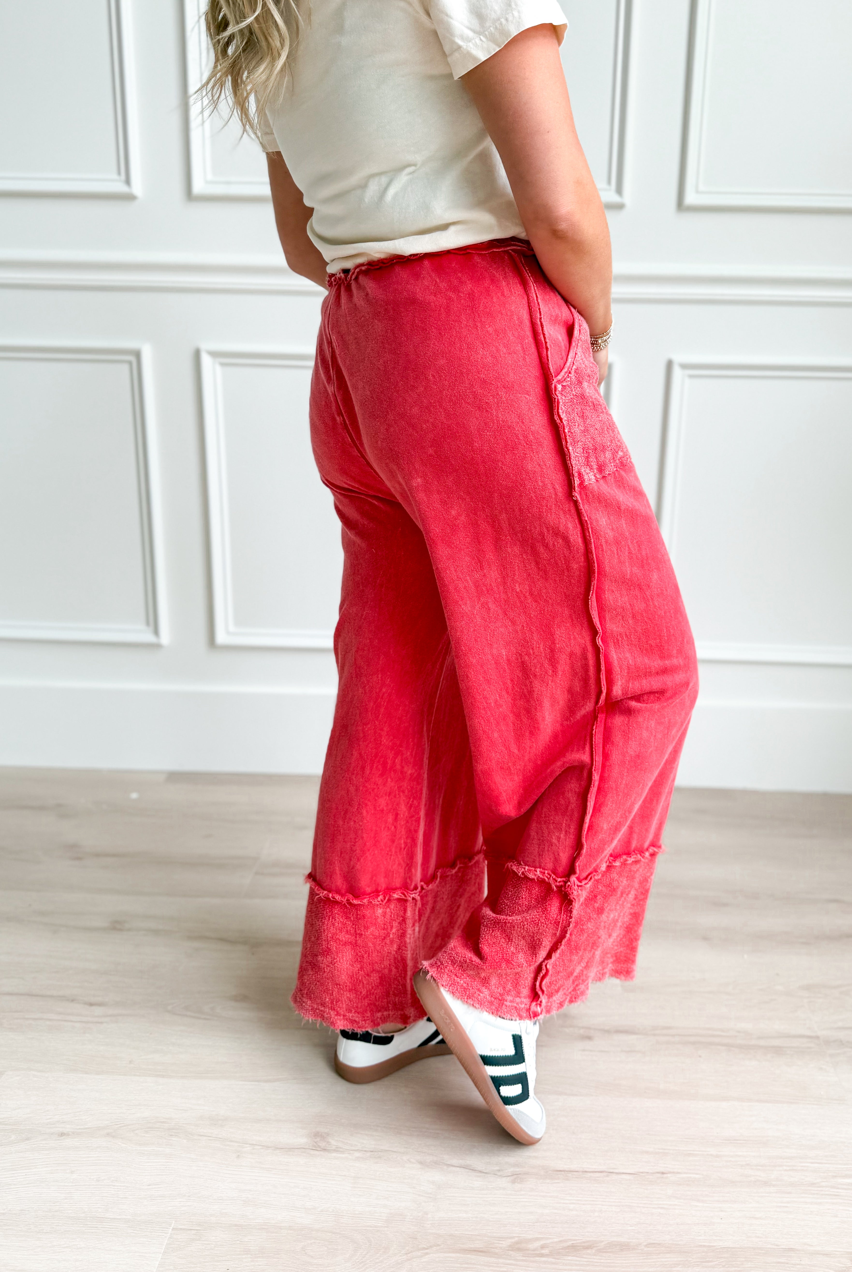 Karigan Frayed Hem Wide Leg Pant - Be You Boutique