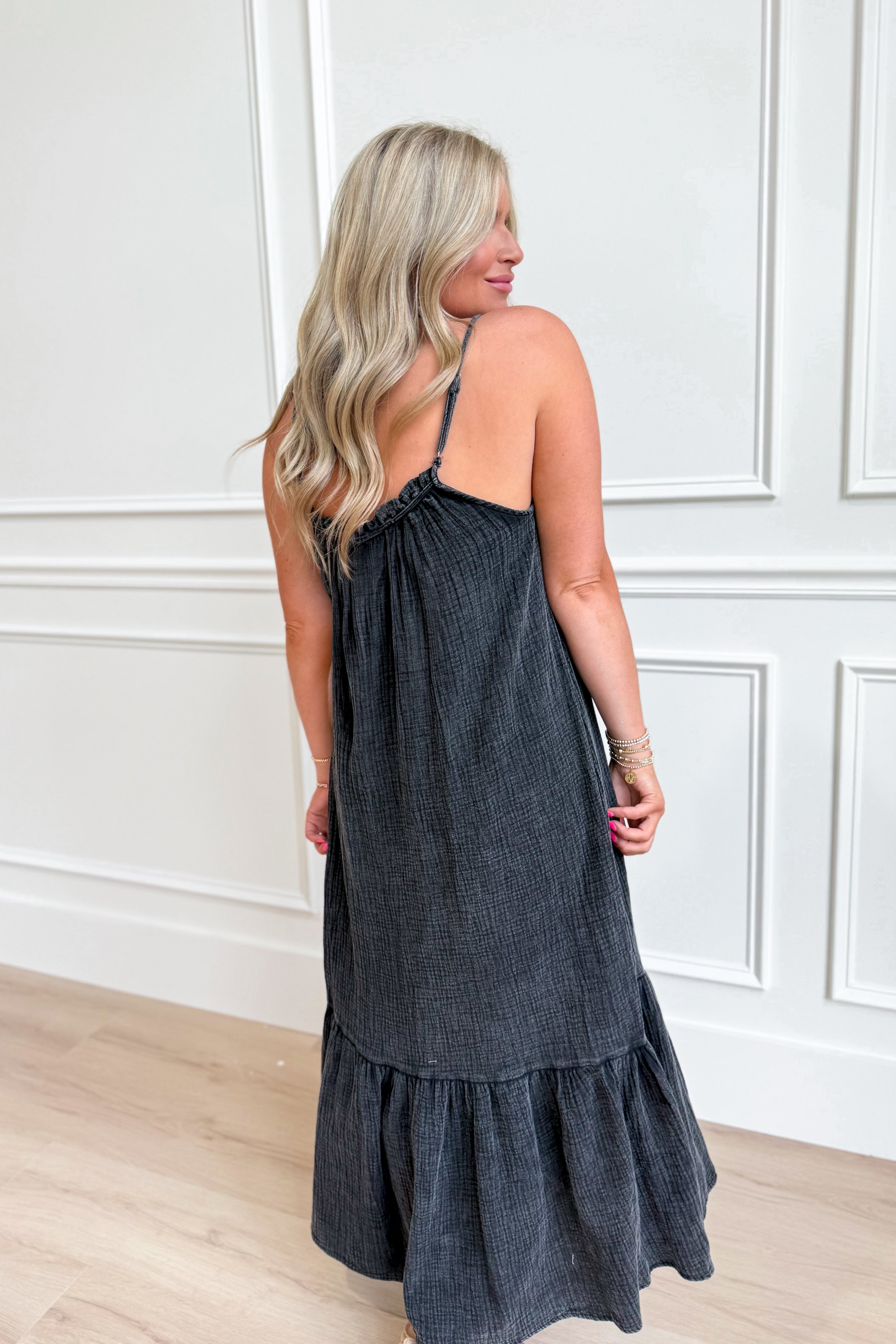 Carrie Ruffle Gauze Maxi Dress - Be You Boutique