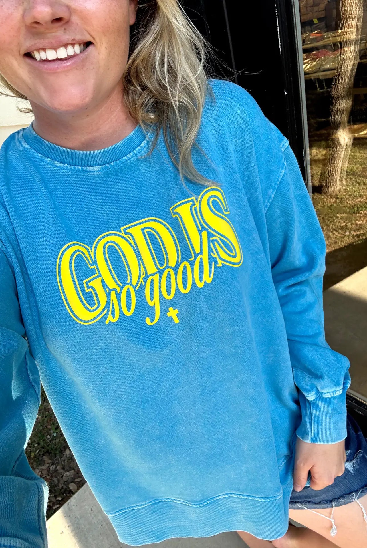 God is Good Mineral Wash Pullover - Be You Boutique