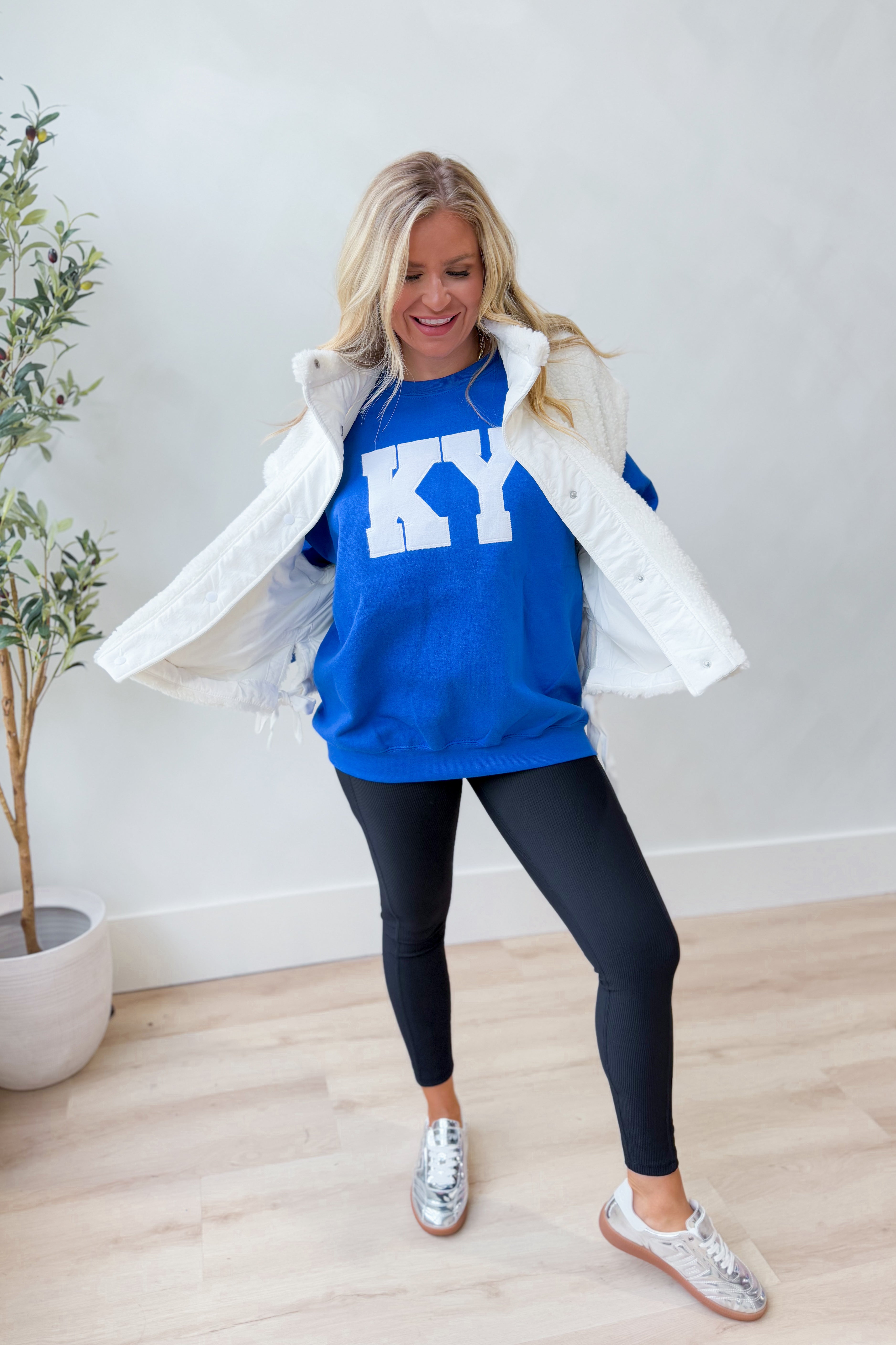 KY Patchwork Crewneck Sweatshirt - Be You Boutique