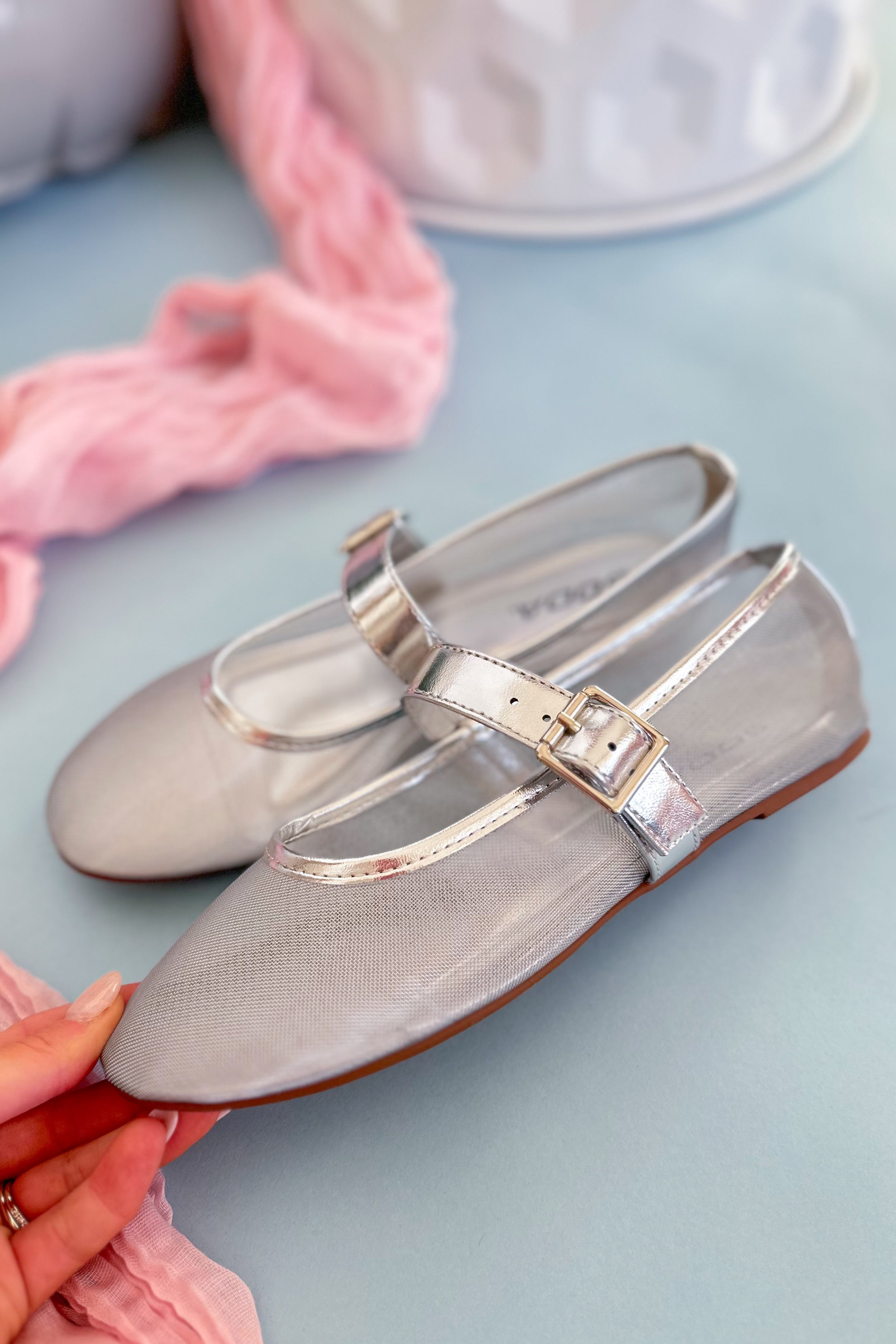 Soda Summer Round Toe Mesh Mary Jane Flat - Be You Boutique