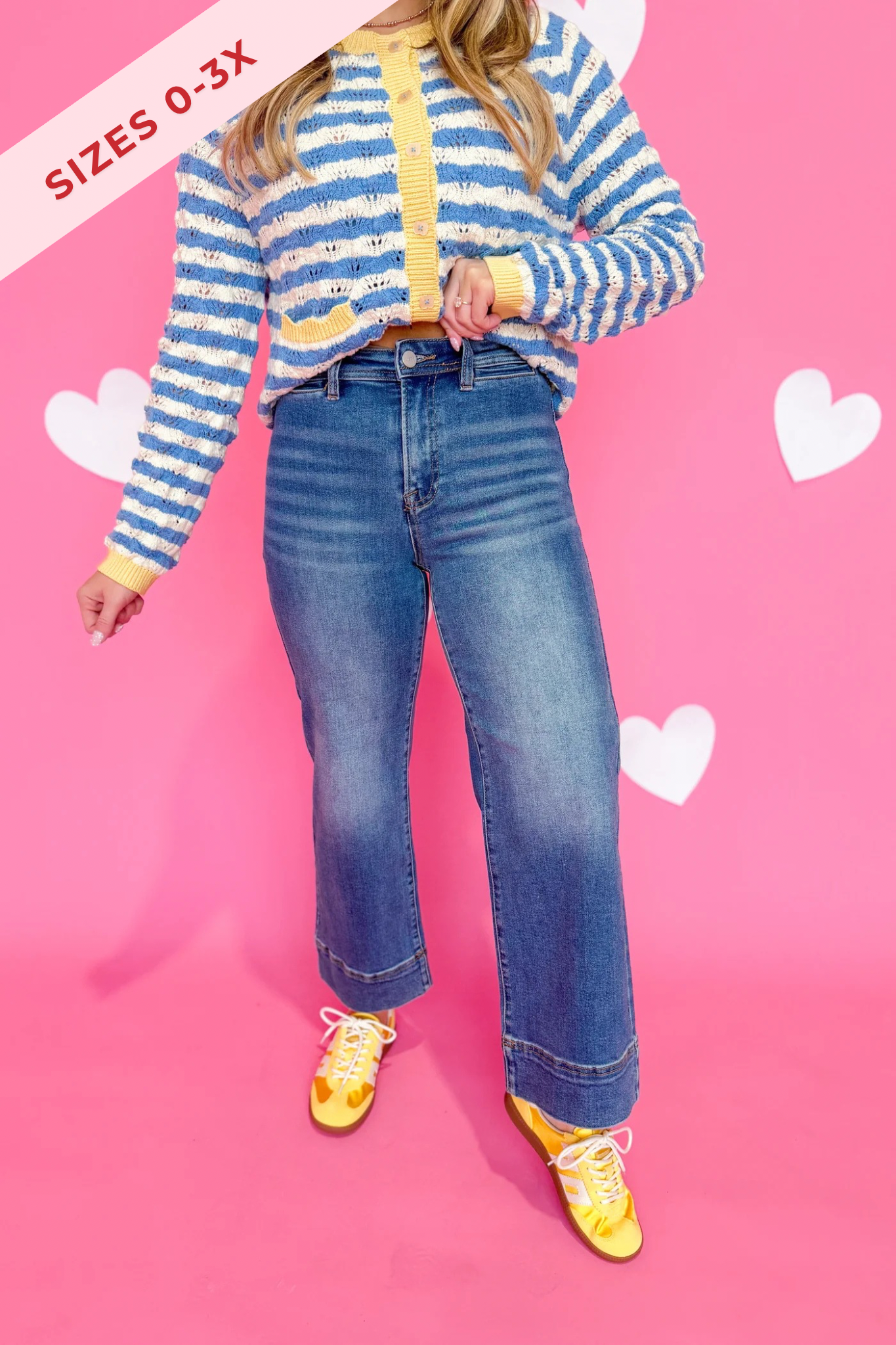 Risen Bruce High Rise Wide Leg Jean - Be You Boutique