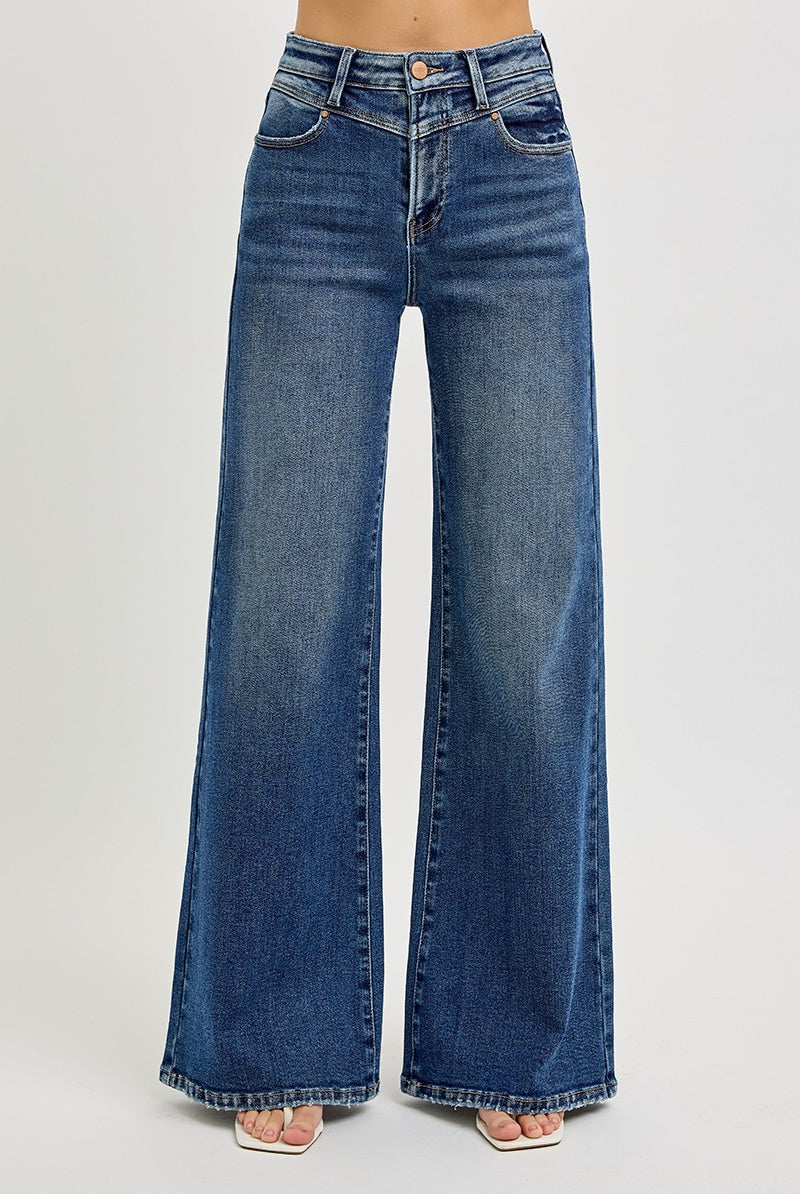 Risen Cory High Rise Front Yoke Detail Jean - Be You Boutique