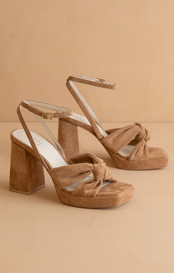 Zoe Knotted Band Platform Heel - Be You Boutique