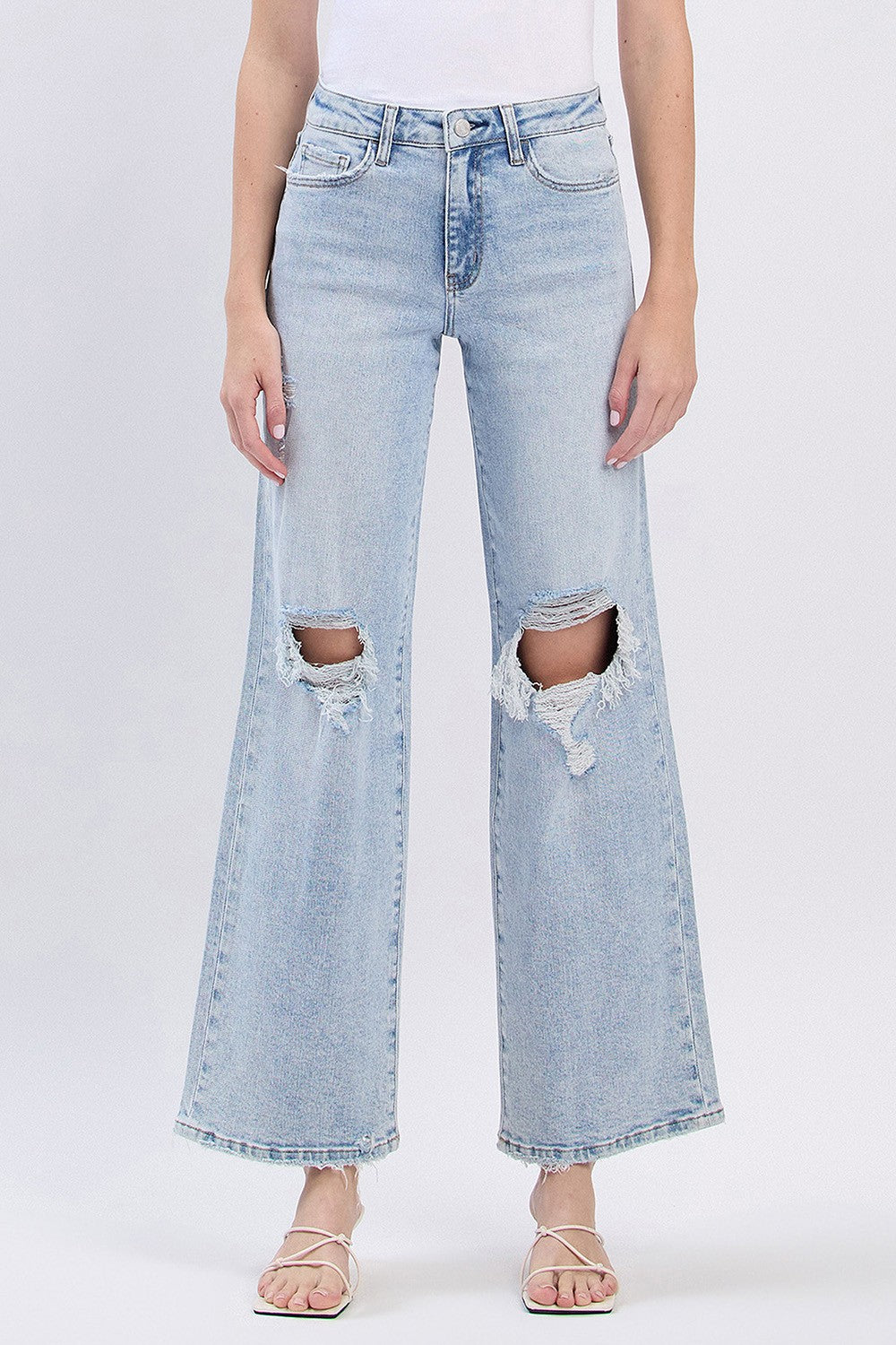 Vervet Slick High Rise Vintage Wide Leg Jean - Be You Boutique