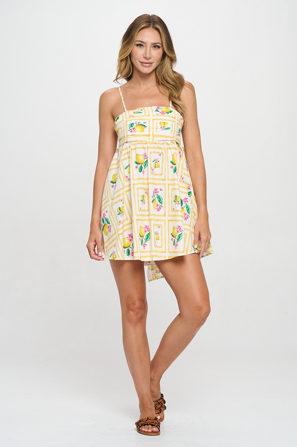 Santorini Citrus Short Dress - Be You Boutique