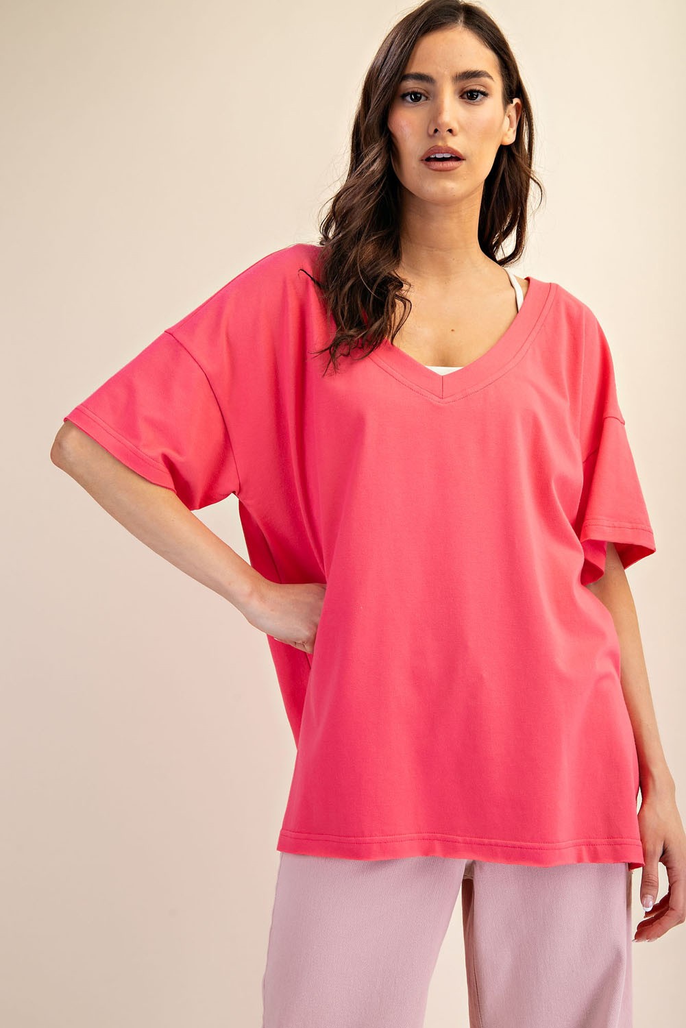 Laney Cotton Oversized Short Sleeve Top - Be You Boutique