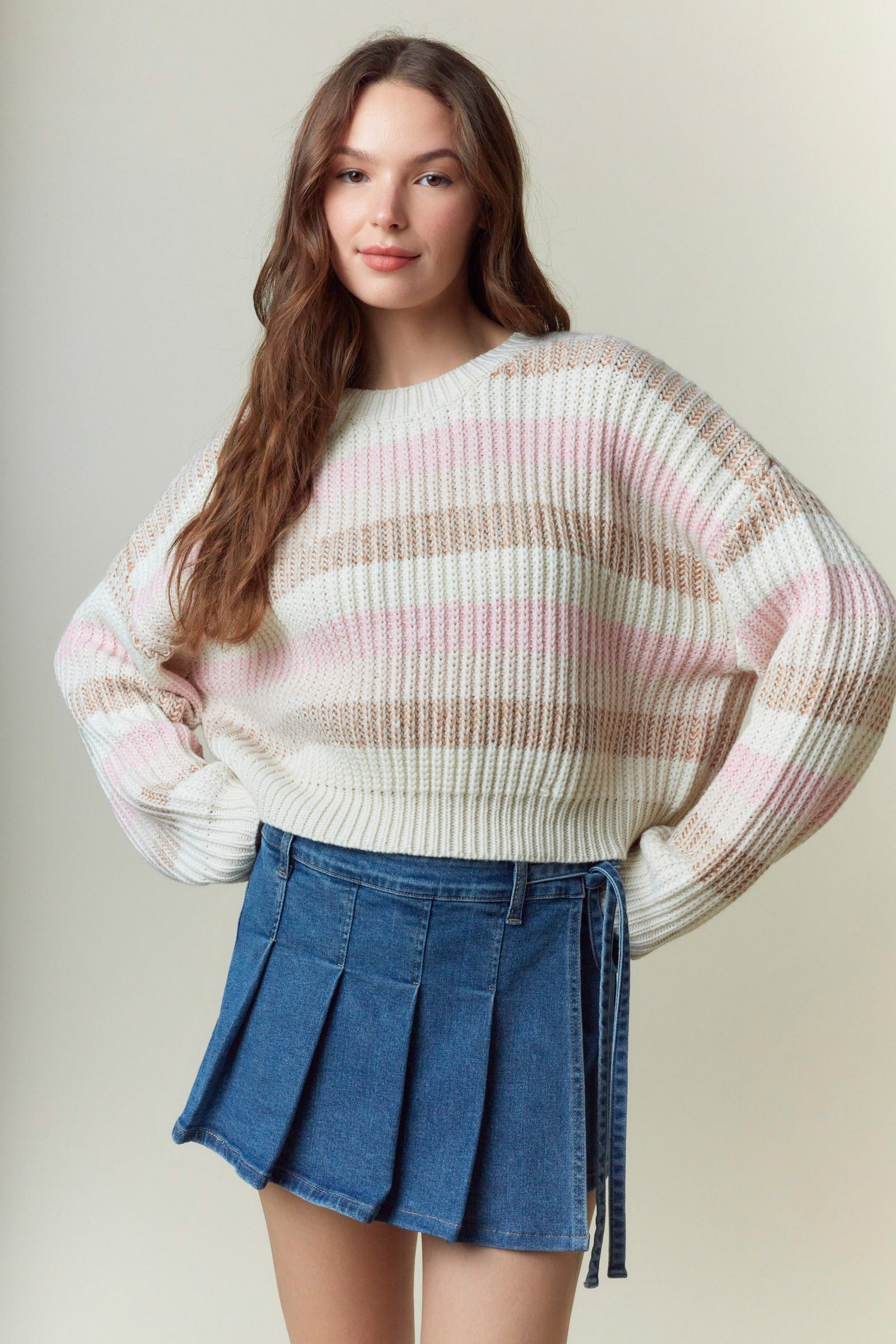 Jessie Multi Color Striped Sweater - Be You Boutique