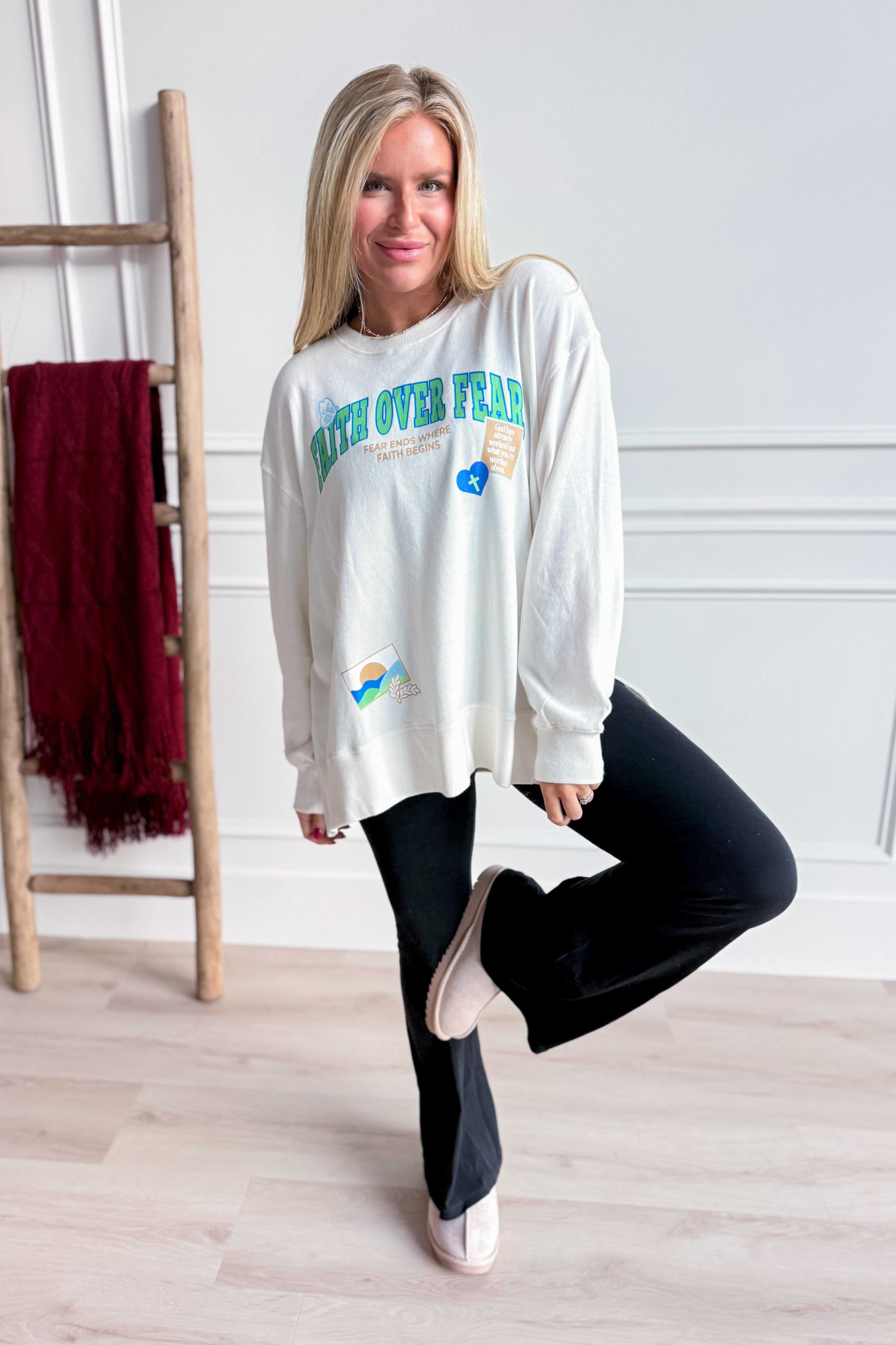 Faith Over Fear Pullover - Be You Boutique