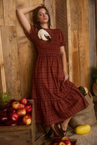 Mary Plaid Puff Sleeve Midi Dress - Be You Boutique