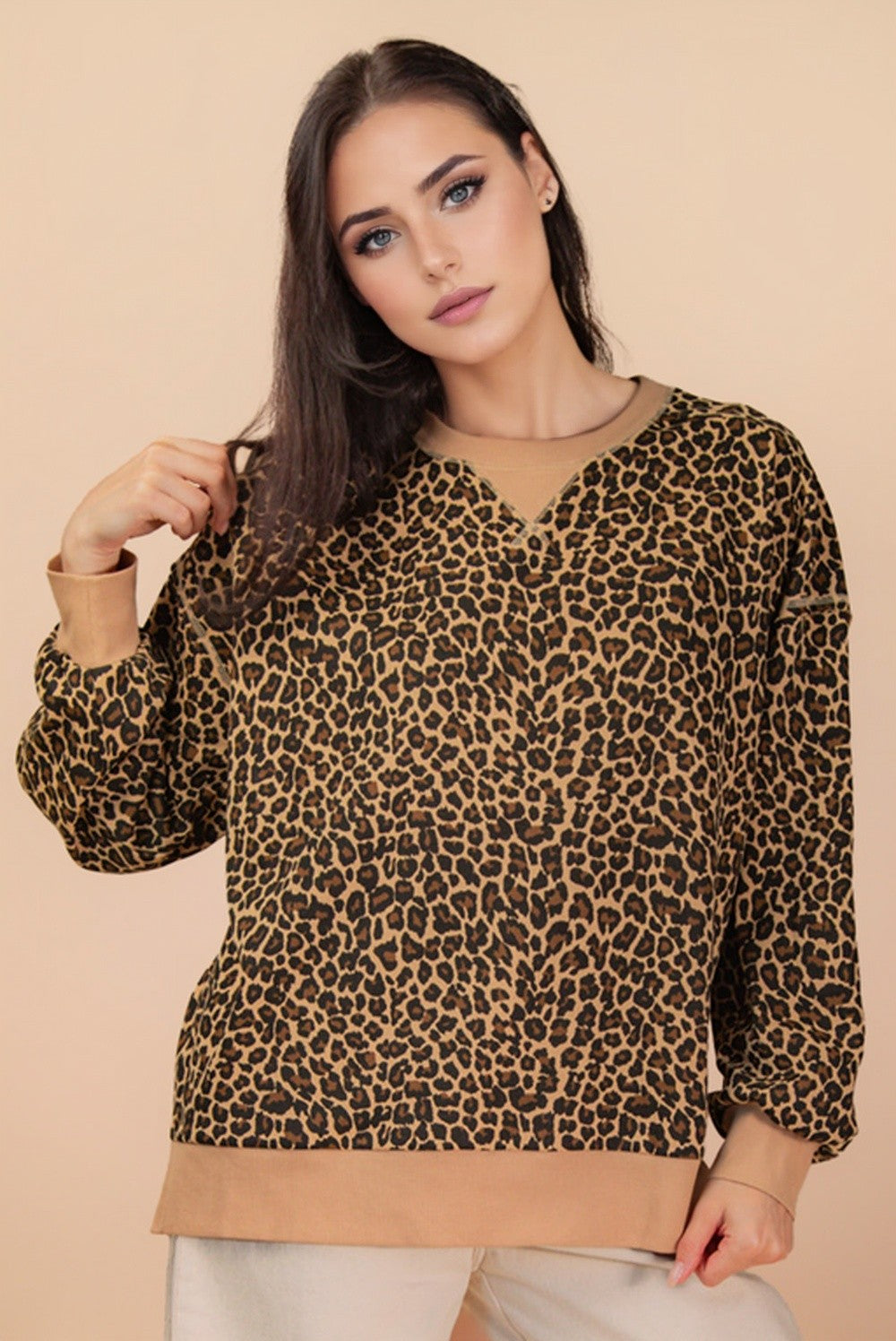 Kimberly Leopard Printed Pullover **waiting on PLUS - Be You Boutique