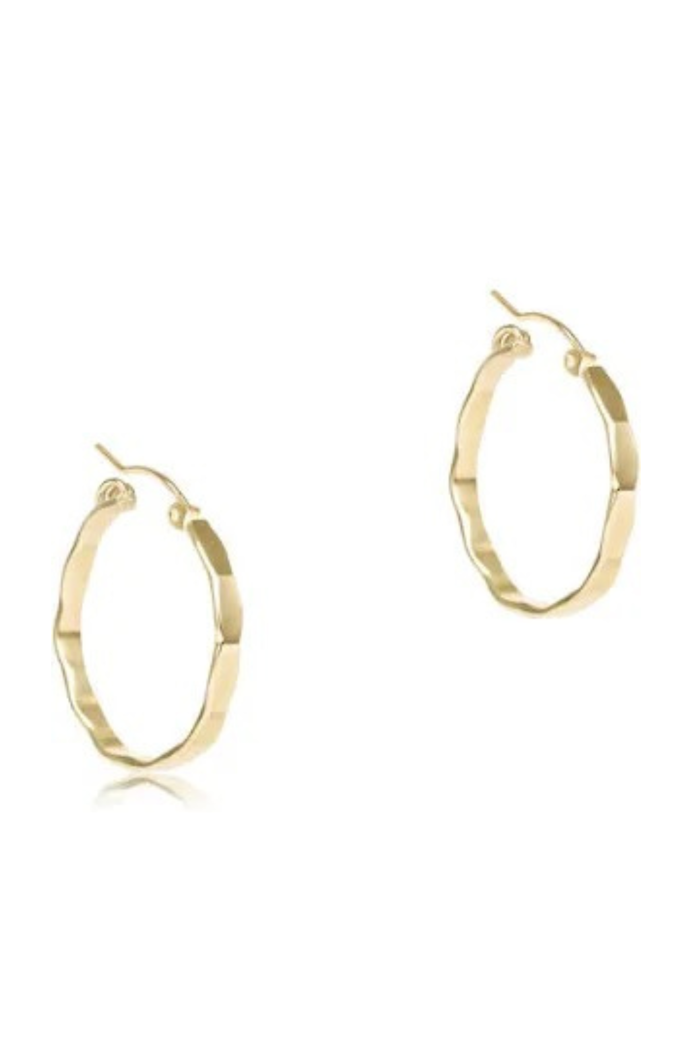 Enewton 1.25” Scalloped Round Gold Hoop - Be You Boutique