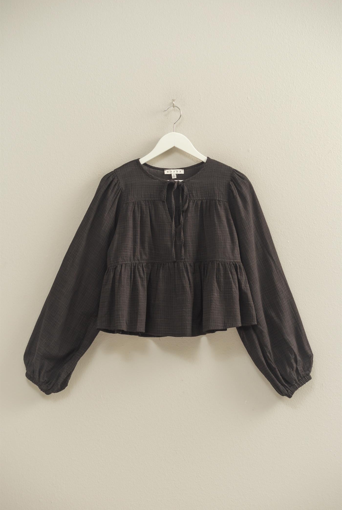 Lisa Textured Pleasant Blouse Top - Be You Boutique