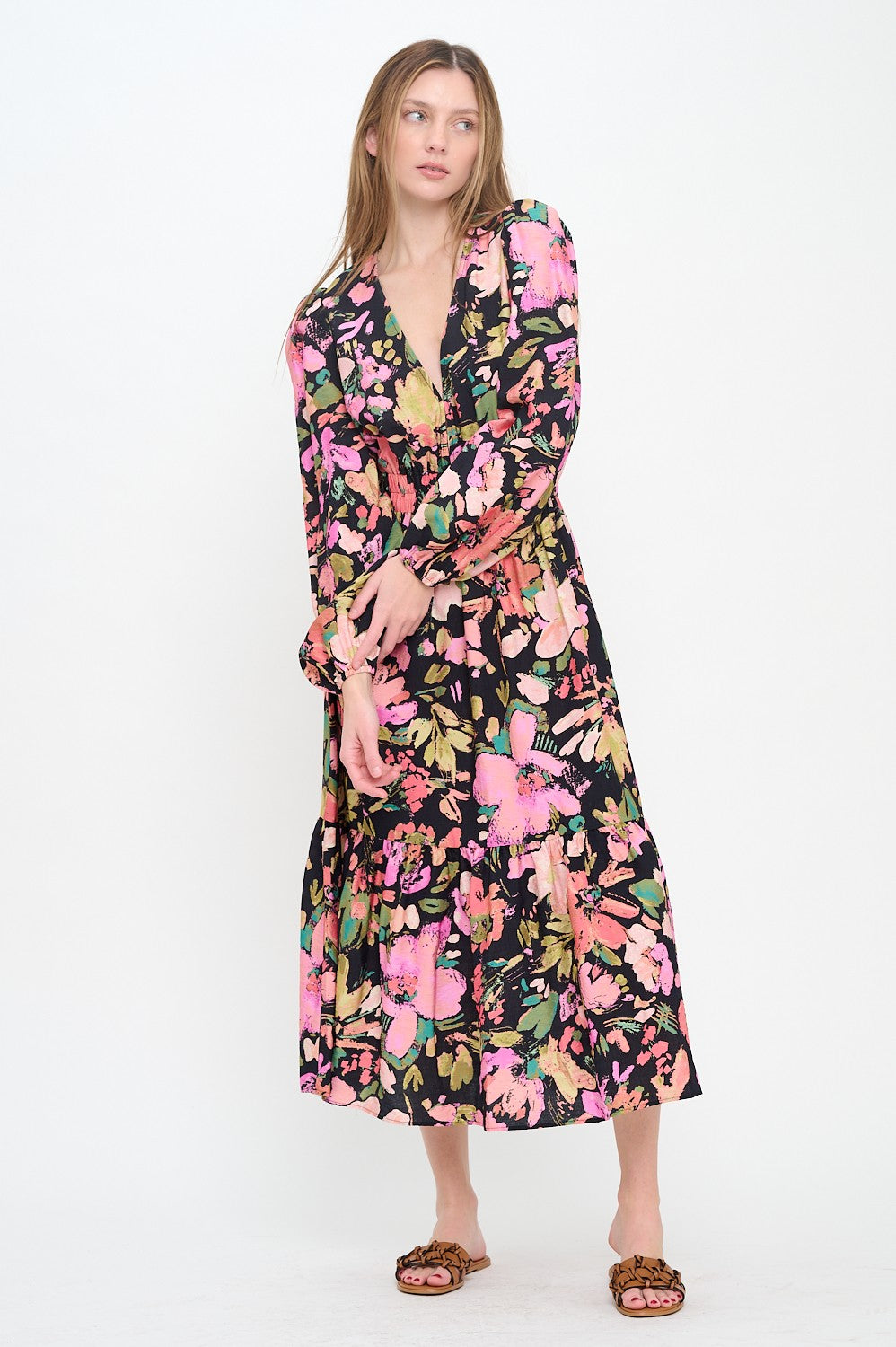 Nikki Floral Garden Maxi Dress - Be You Boutique