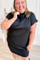 Terri Jersey Mock Neck Dress - Be You Boutique